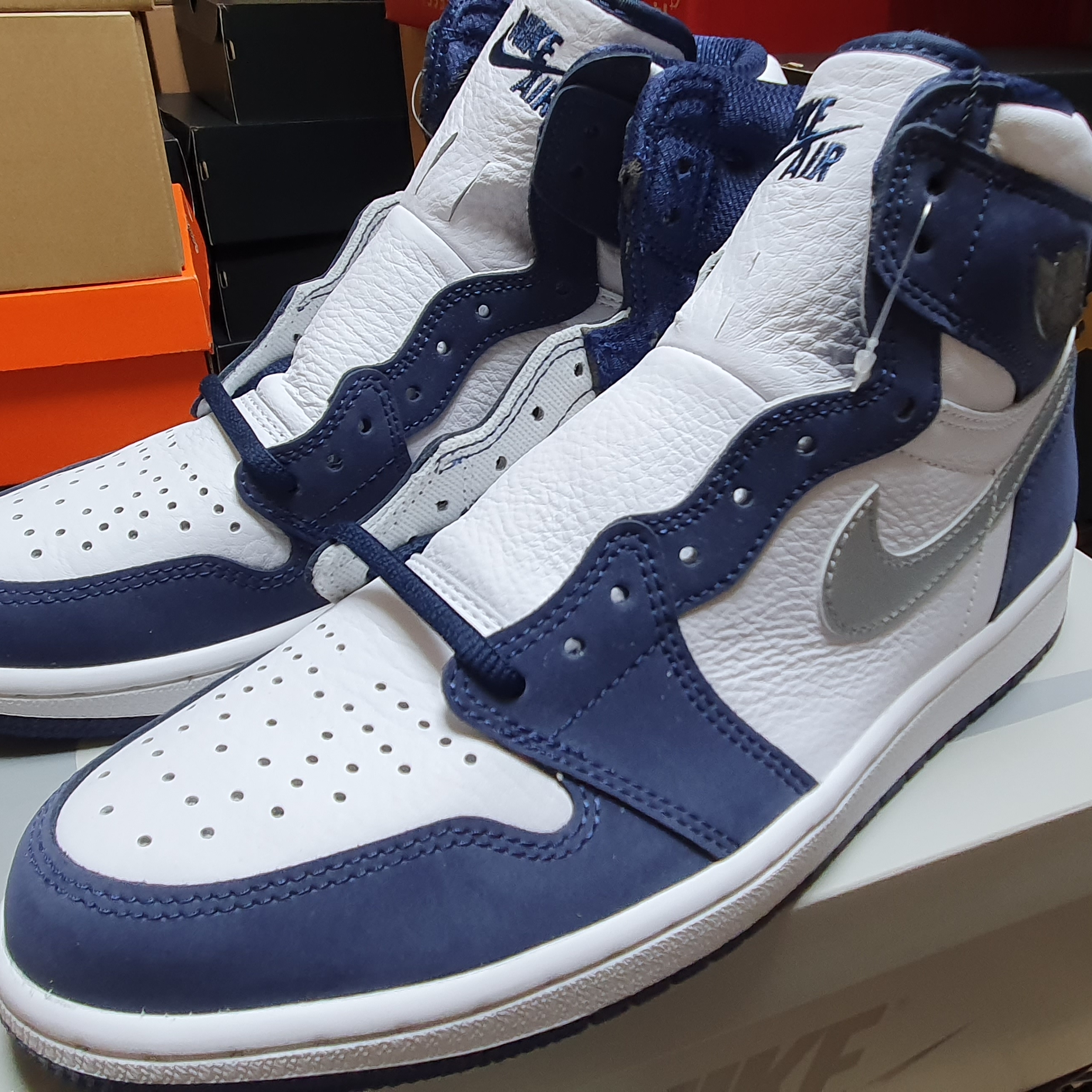 Jordan 1 Retro High OG CO.JP Midnight Navy, (GS) Jordan 1 Retro High OG CO.JP Midnight Navy 착용 스타일