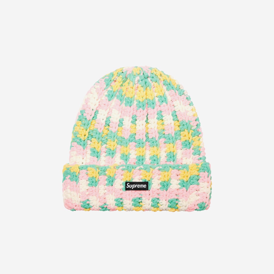 Supreme Crochet Beanie Yellow - 21FW 상세 이미지 1