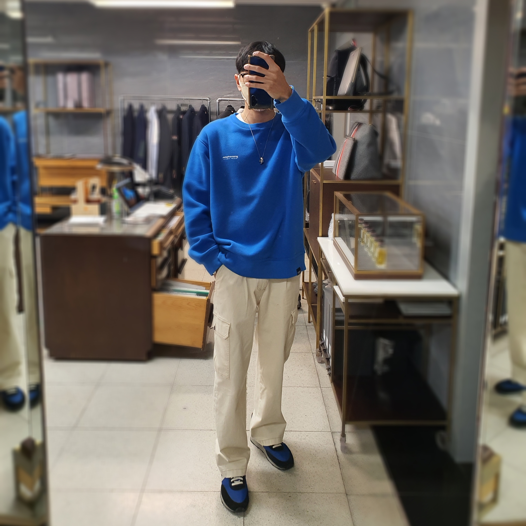 Nike x Undercover Daybreak Blue Jay 착용 스타일