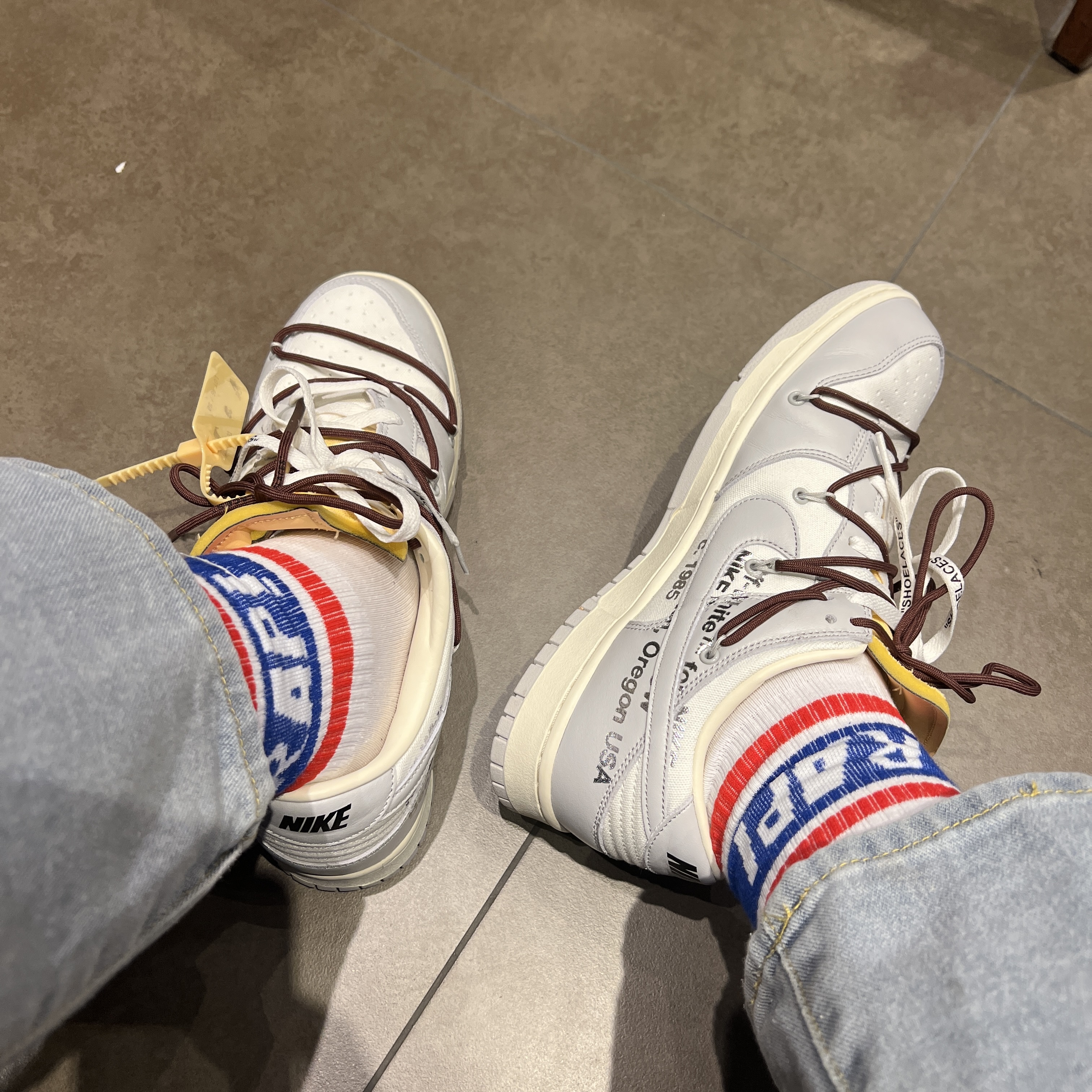 Nike x Off-White Dunk Low The 50 - Lot 46 착용 스타일 - 2