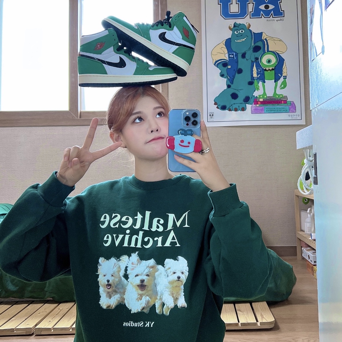 (W) Jordan 1 Retro High OG Lucky Green 착용 스타일