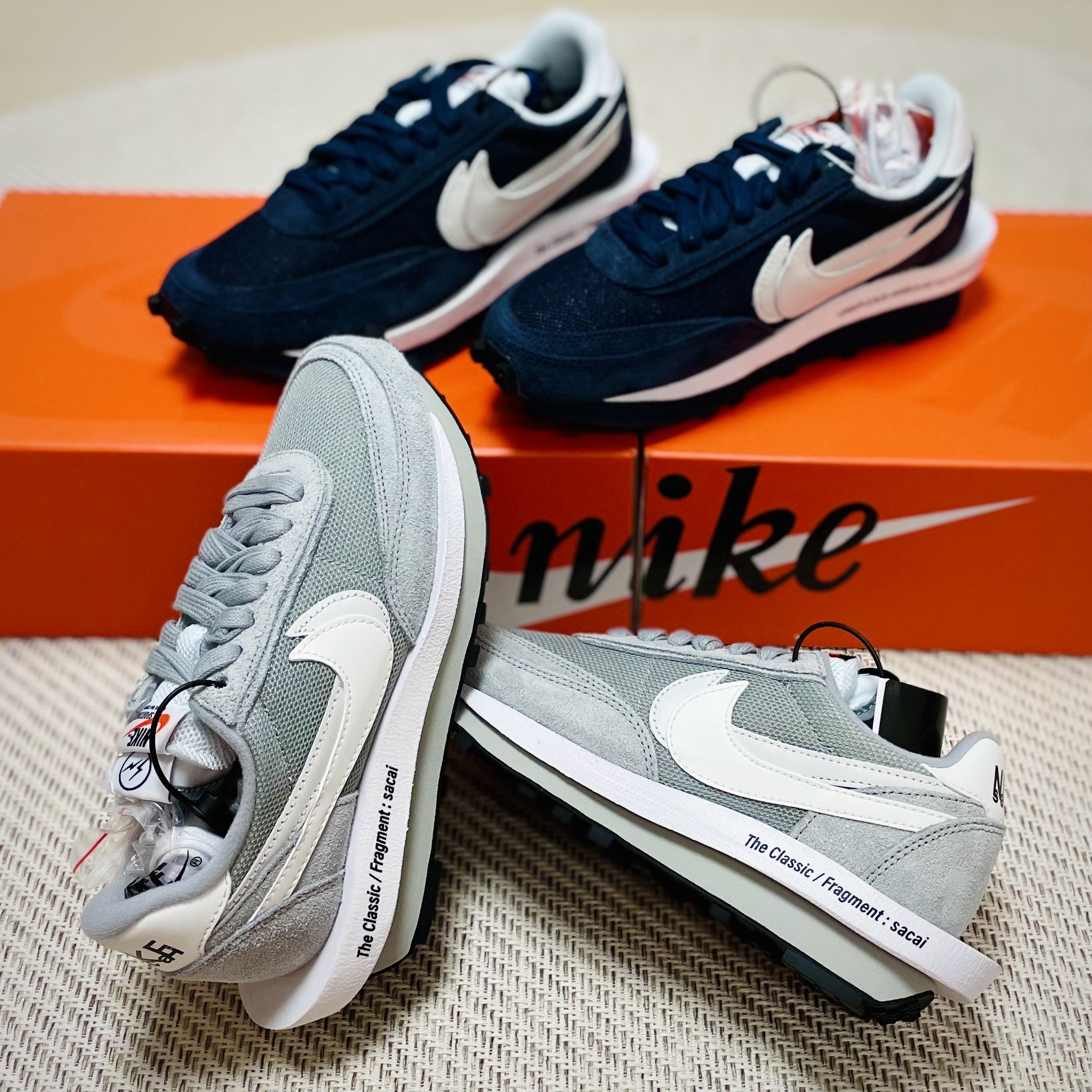 Nike x Sacai x Fragment LDWaffle Light Smoke Grey 착용 스타일