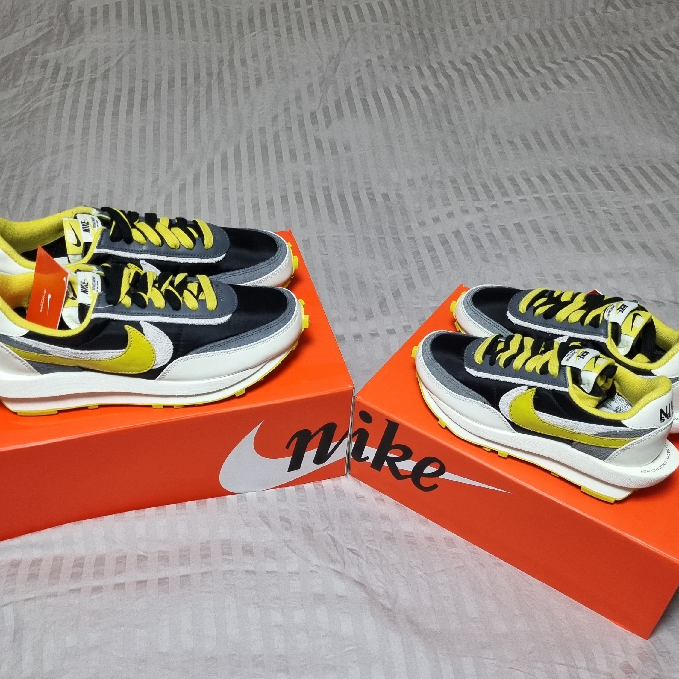 Nike x Sacai x Undercover LDWaffle Black Bright Citron 착용 스타일