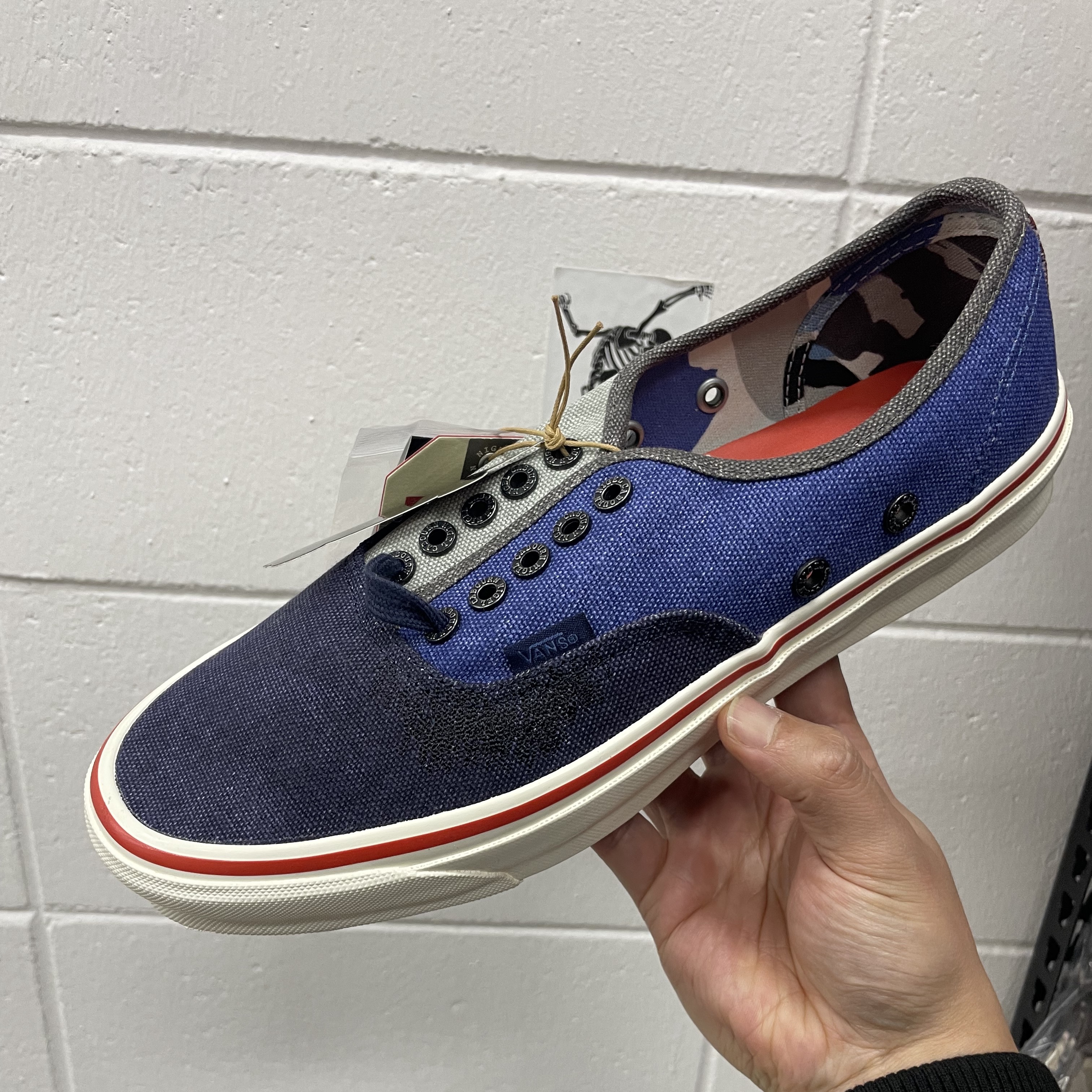 Vans Vault x Nigel Cabourn OG Authentic LX Crazy Navy Mix 착용 스타일