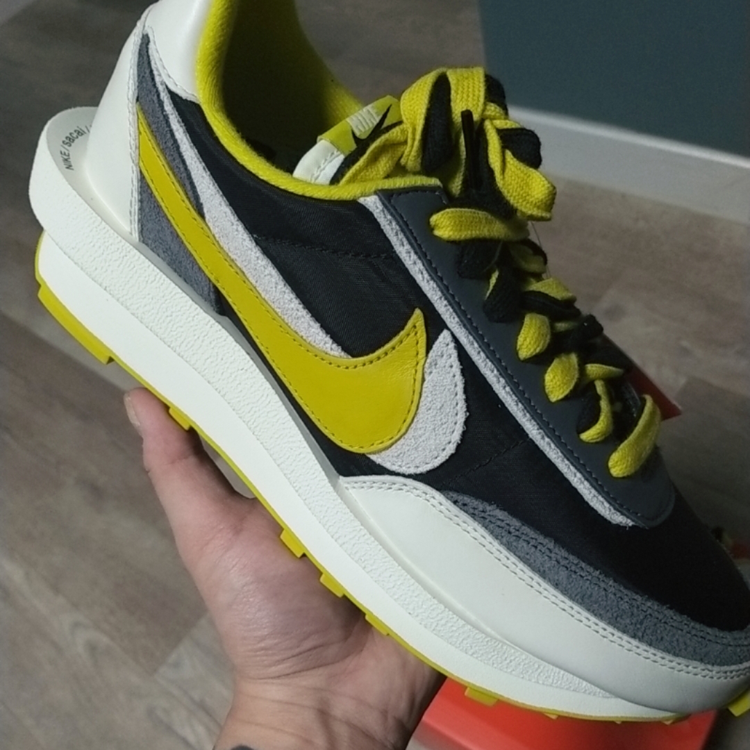 Nike x Sacai x Undercover LDWaffle Black Bright Citron 착용 스타일