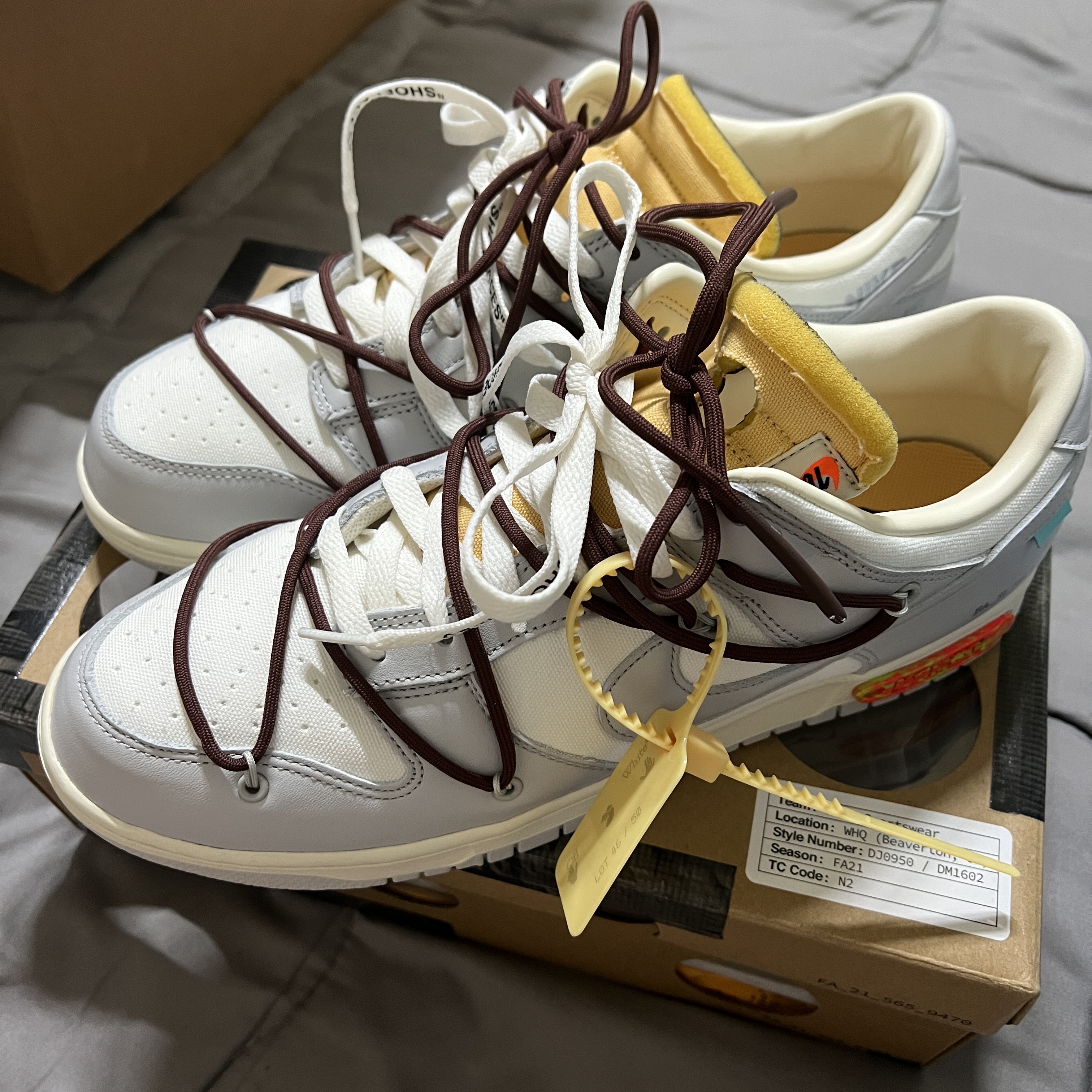 Nike x Off-White Dunk Low The 50 - Lot 46 착용 스타일 - 1