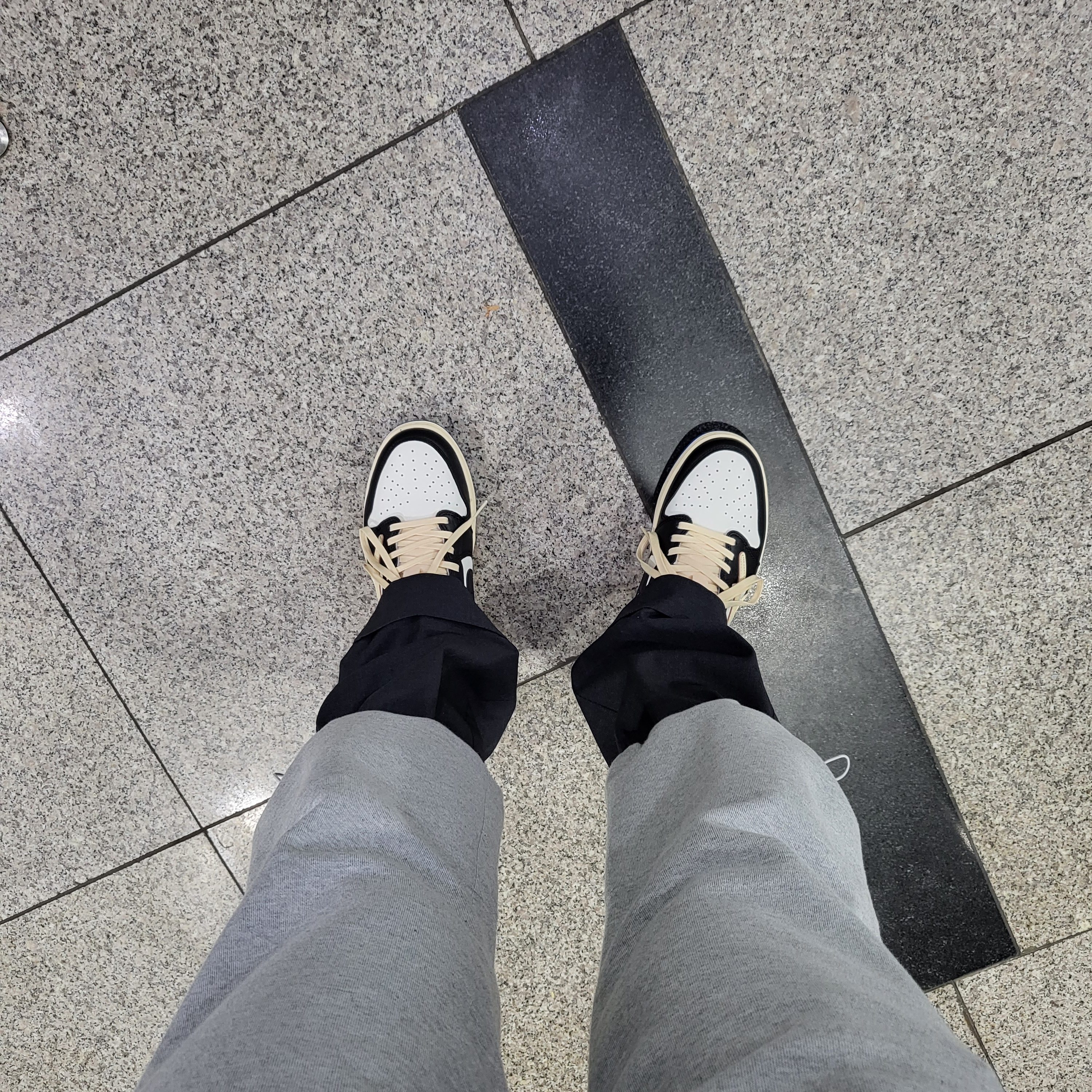 Jordan 1 x Travis Scott x Fragment Retro Low OG SP Military Blue 착용 스타일