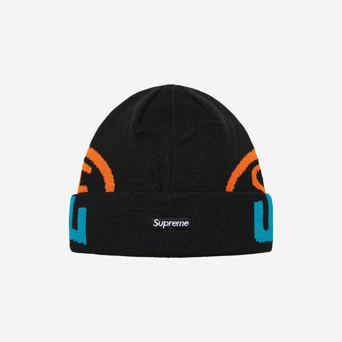 Supreme New Era 2-Tone Logo Beanie Black - 21FW 상세 이미지 2