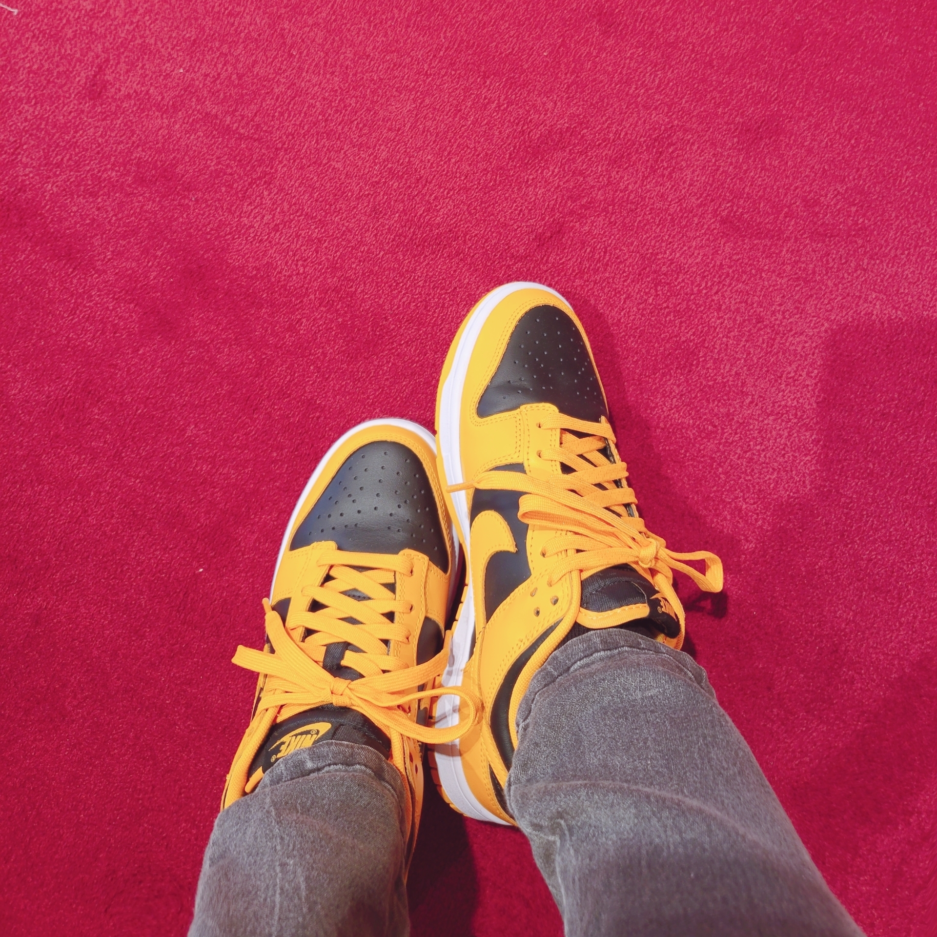 Nike Dunk Low Retro Championship Goldenrod 착용 스타일