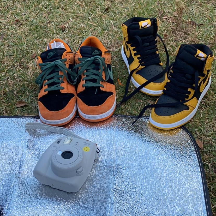 (GS) Jordan 1 Retro High OG Pollen, Nike Dunk Low SP Ceramic 착용 스타일