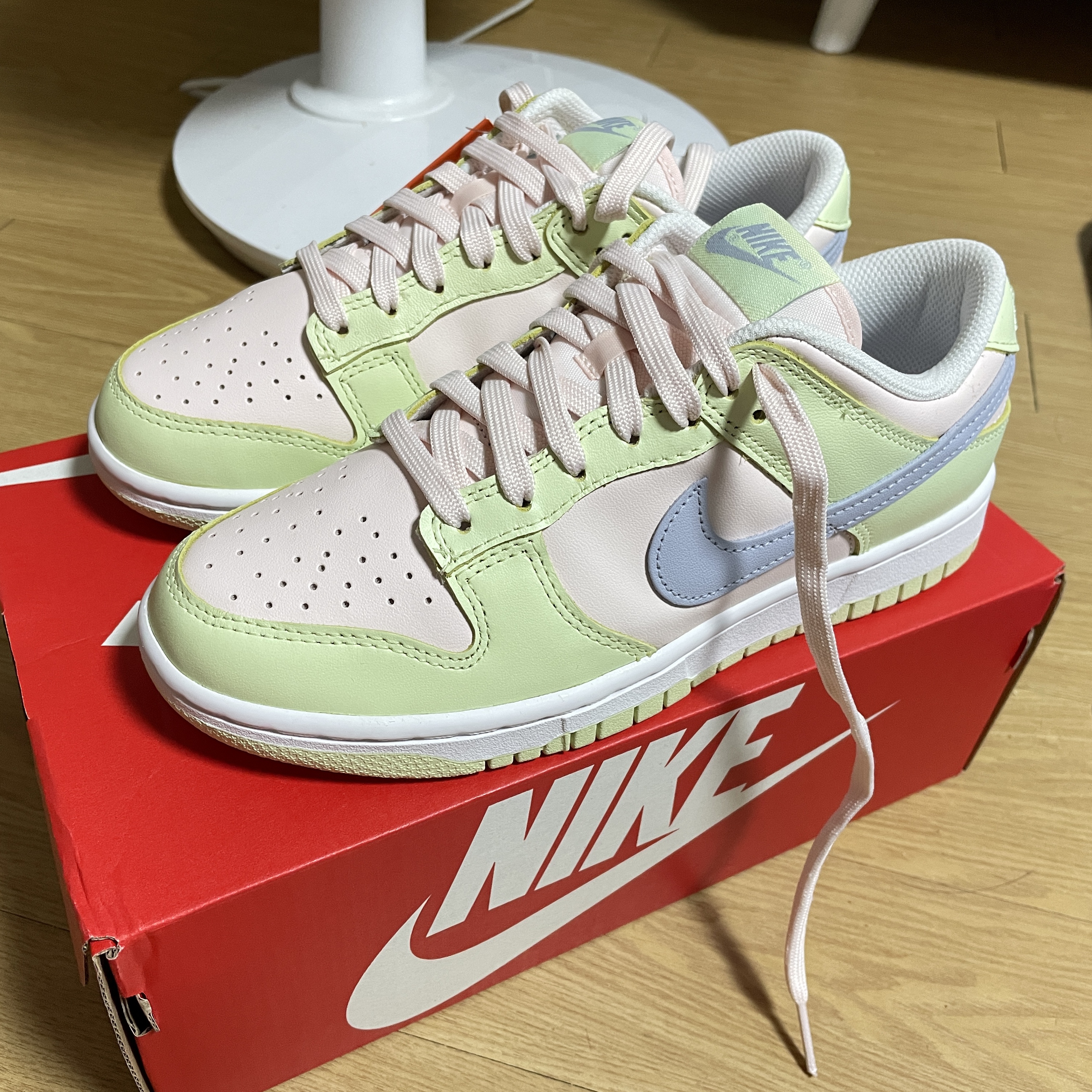 (W) Nike Dunk Low Light Soft Pink 착용 스타일