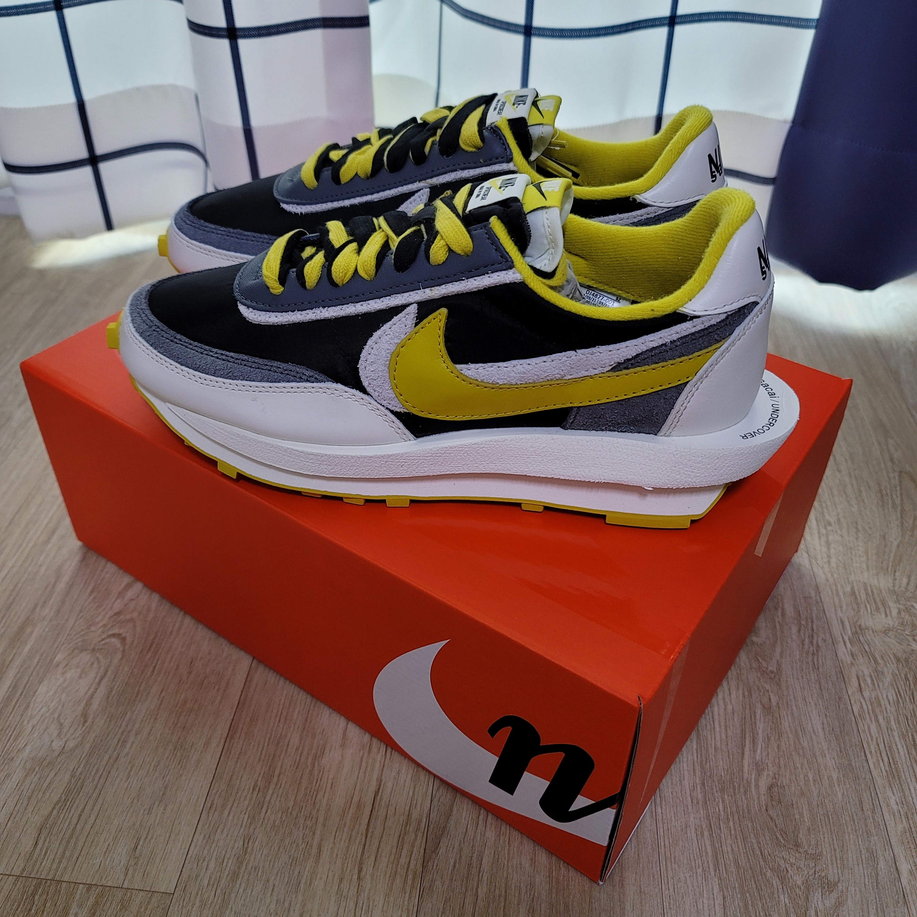 Nike x Sacai x Undercover LDWaffle Black Bright Citron 착용 스타일 - 2