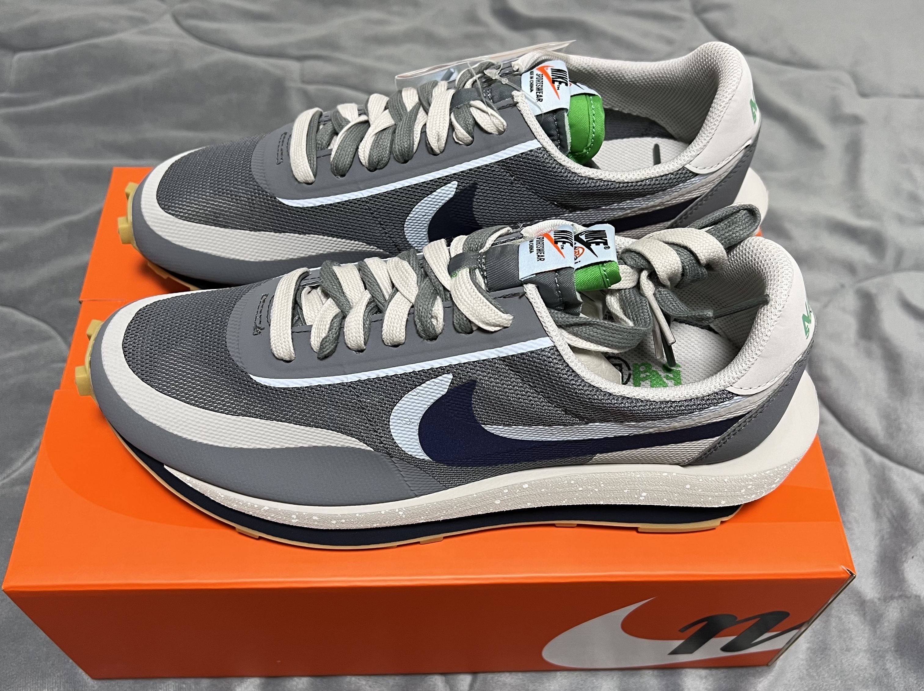 Nike x Sacai x Clot LDWaffle Cool Grey 착용 스타일 - 1