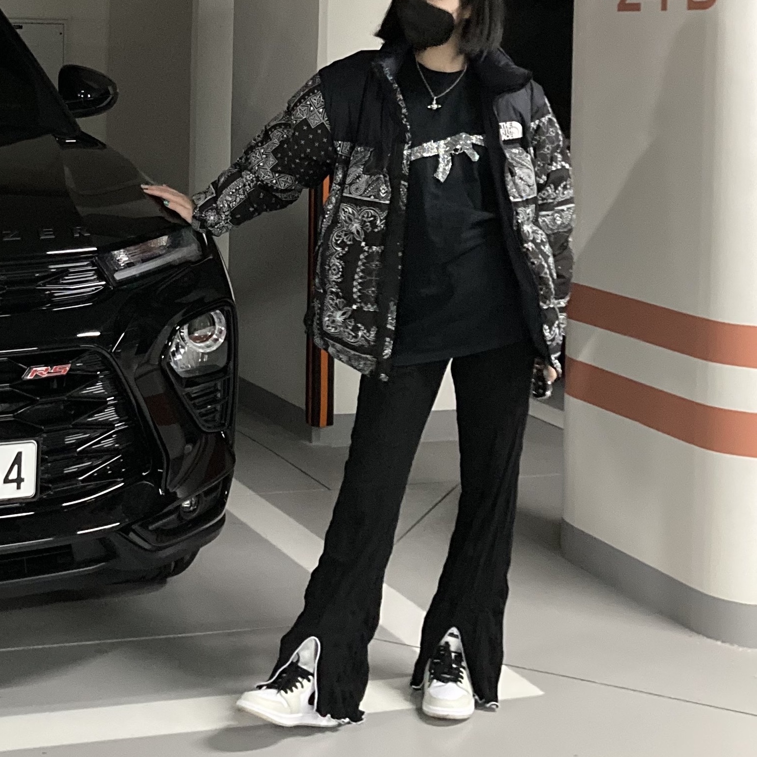 The North Face 1996 Novelty Nuptse Jacket Real Black - 21FW, (W) Jordan 1 Zoom Air CMFT Light Bone 착용 스타일 - 1