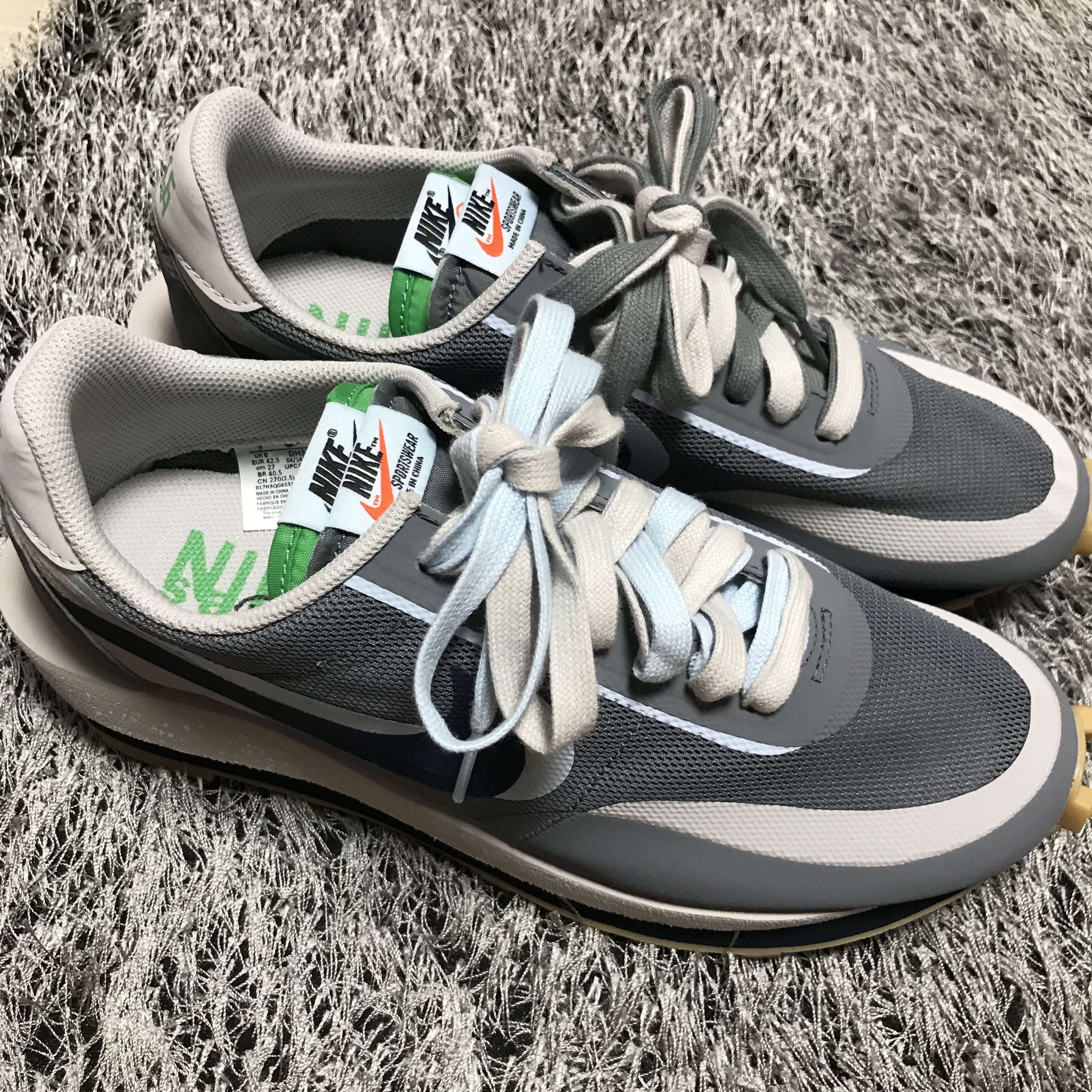 Nike x Sacai x Clot LDWaffle Cool Grey 착용 스타일