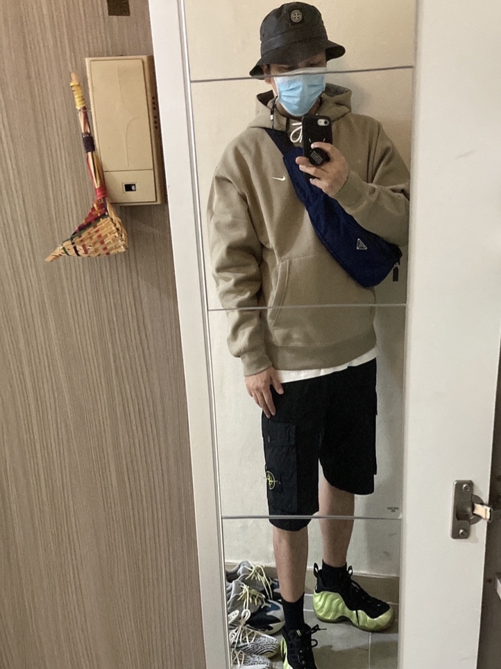 Stone Island L07WA T.CO+OLD Bermuda Shorts Black - 21SS, Nike NRG Solo Swoosh Fleece Hoodie Khaki - Asia 착용 스타일