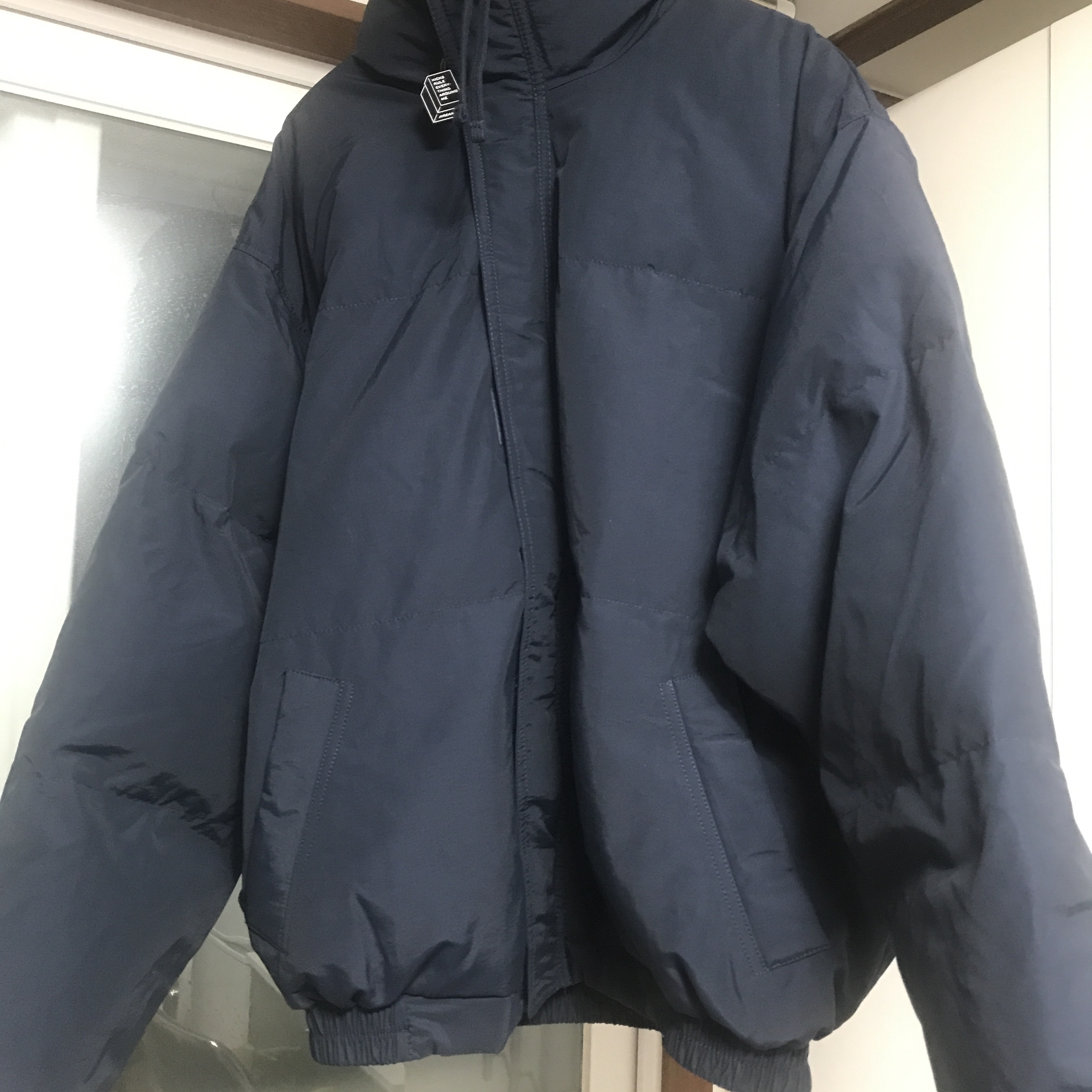 Essentials Puffer Jacket Navy/Dark Navy - Ssense Exclusive 착용 스타일 - 2