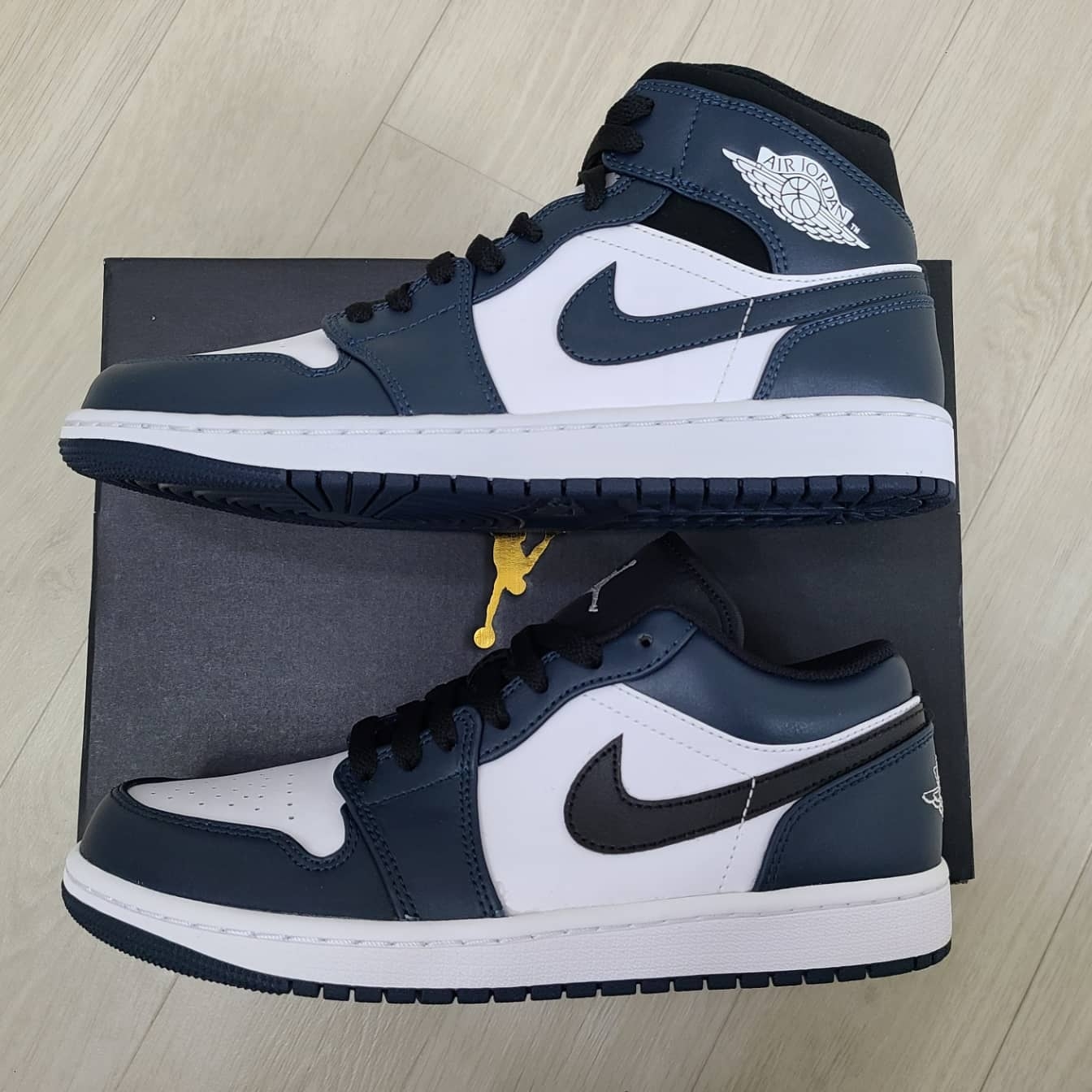 Jordan 1 Mid Dark Teal, Jordan 1 Low Dark Teal 착용 스타일 - 4