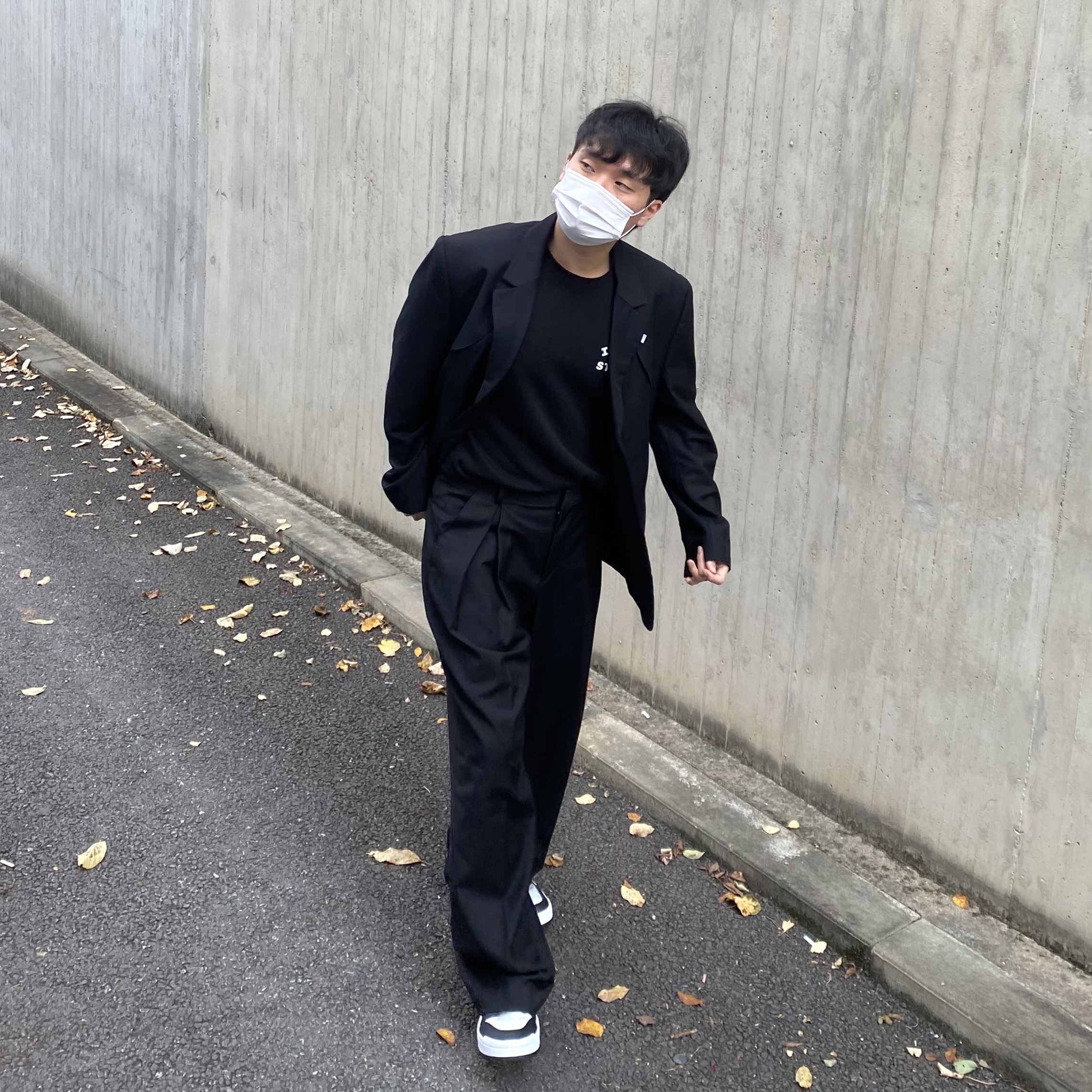 IAB Studio T-Shirt Black, (W) Nike Dunk Low Disrupt Black White 착용 스타일