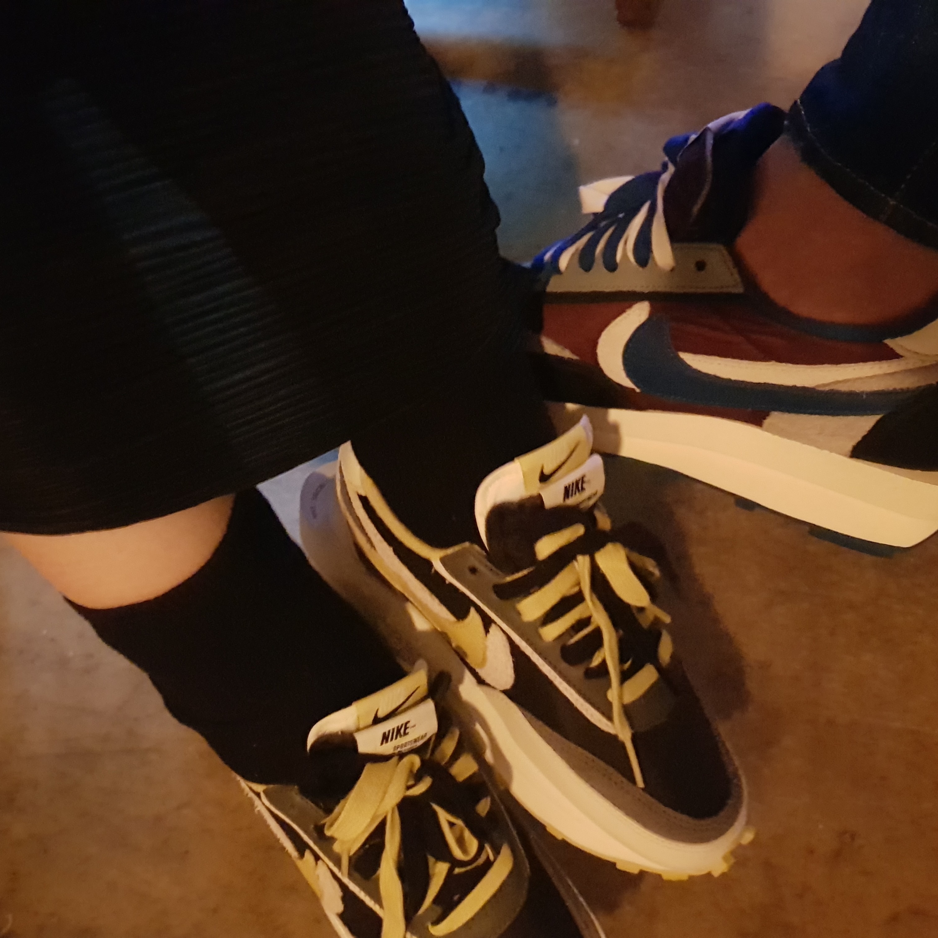 Nike x Sacai x Undercover LDWaffle Black Bright Citron 착용 스타일 - 2