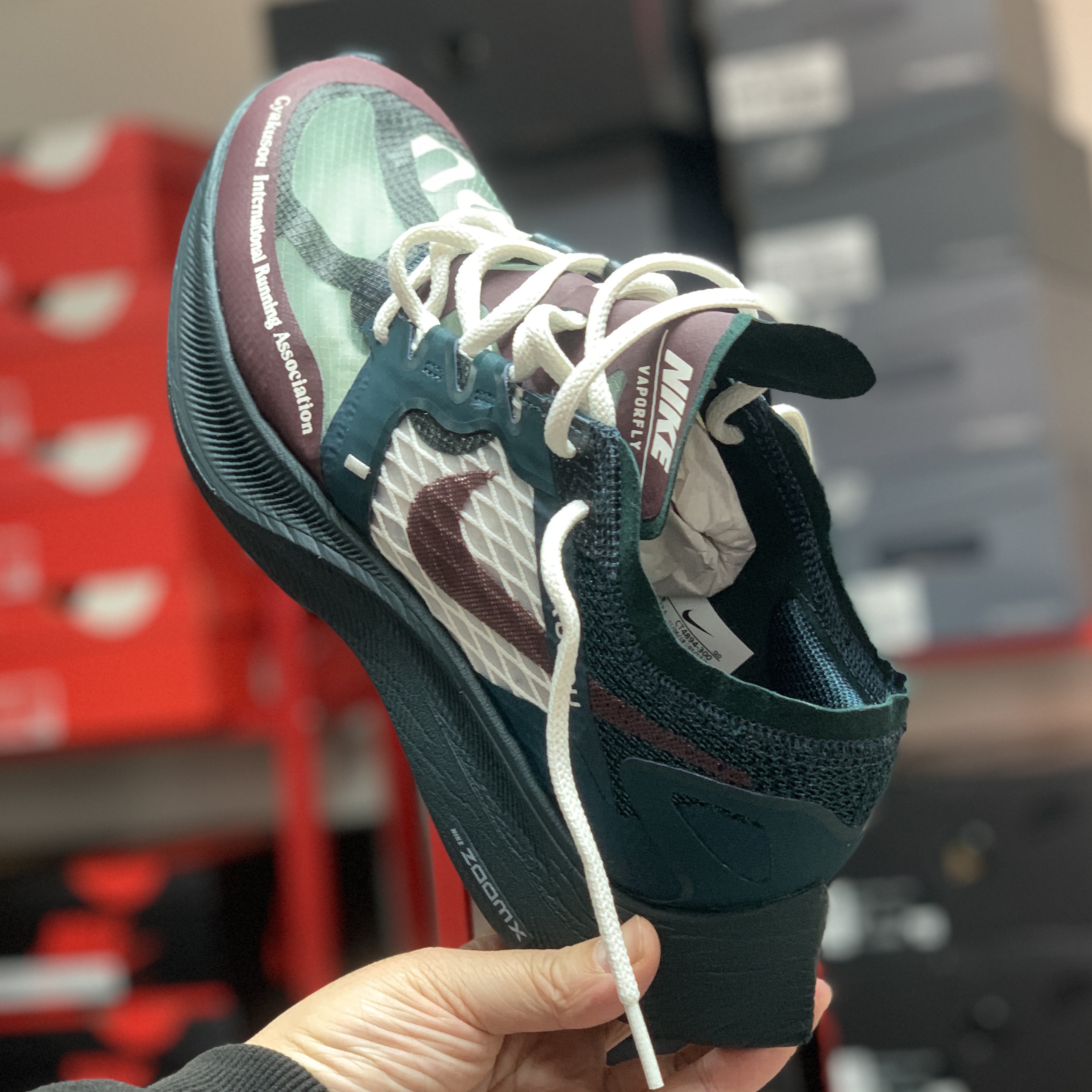 Nike x Undercover Gyakusou ZoomX VaporFly Next% Midnight Spruce 착용 스타일 - 2