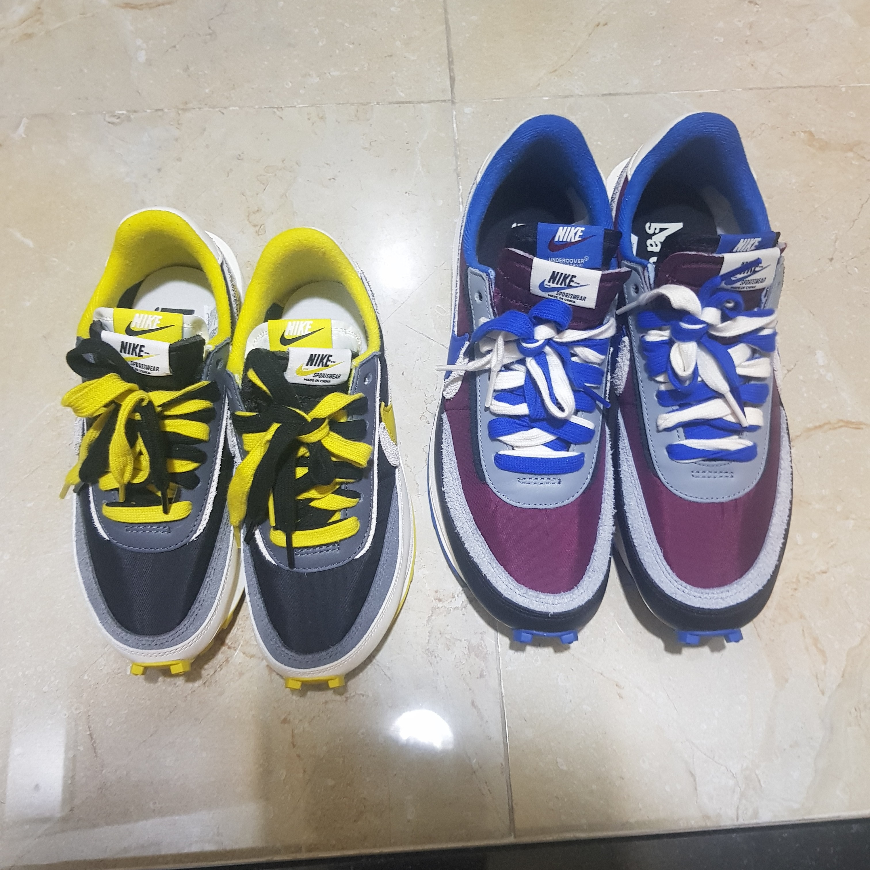 Nike x Sacai x Undercover LDWaffle Black Bright Citron 착용 스타일 - 1