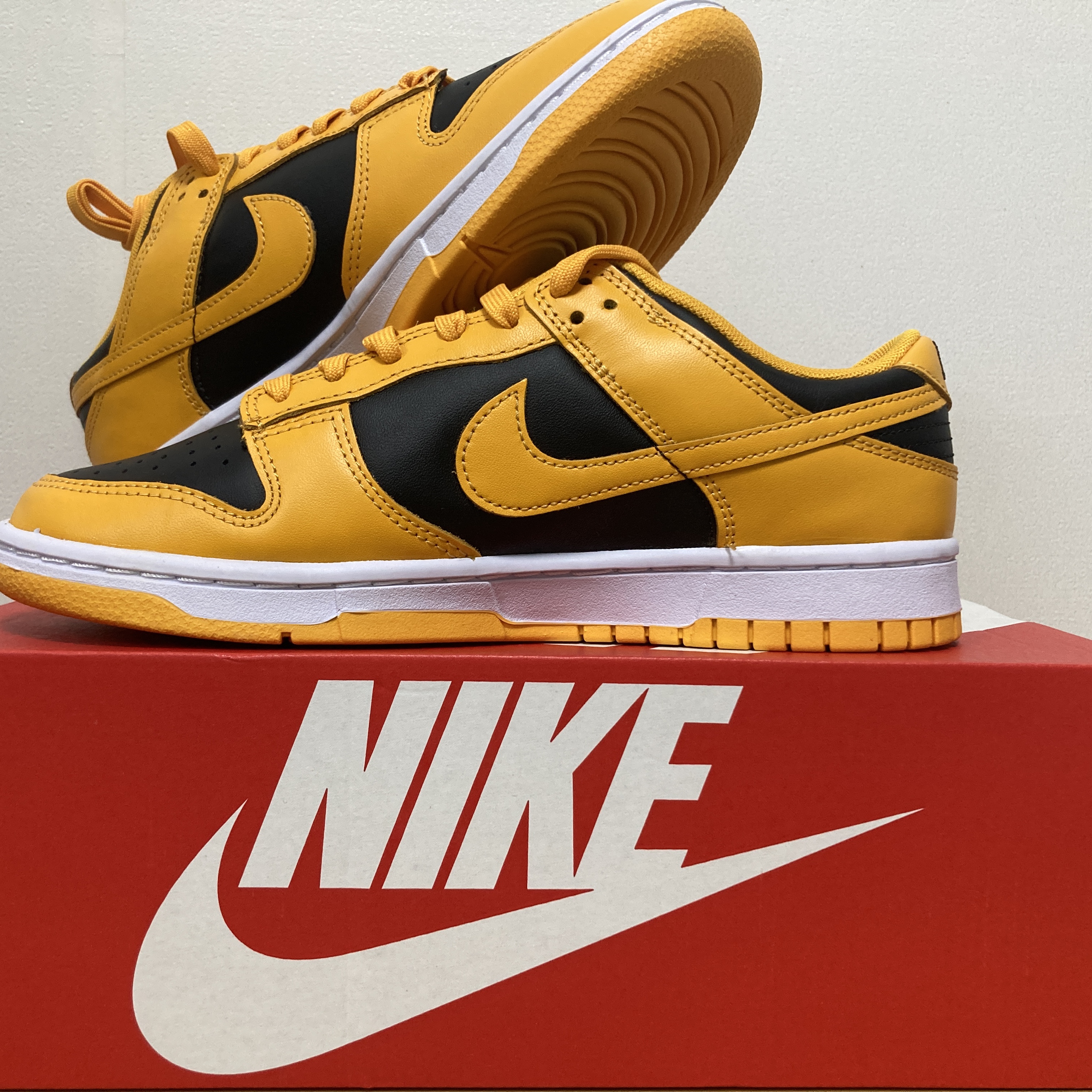 Nike Dunk Low Retro Championship Goldenrod 착용 스타일