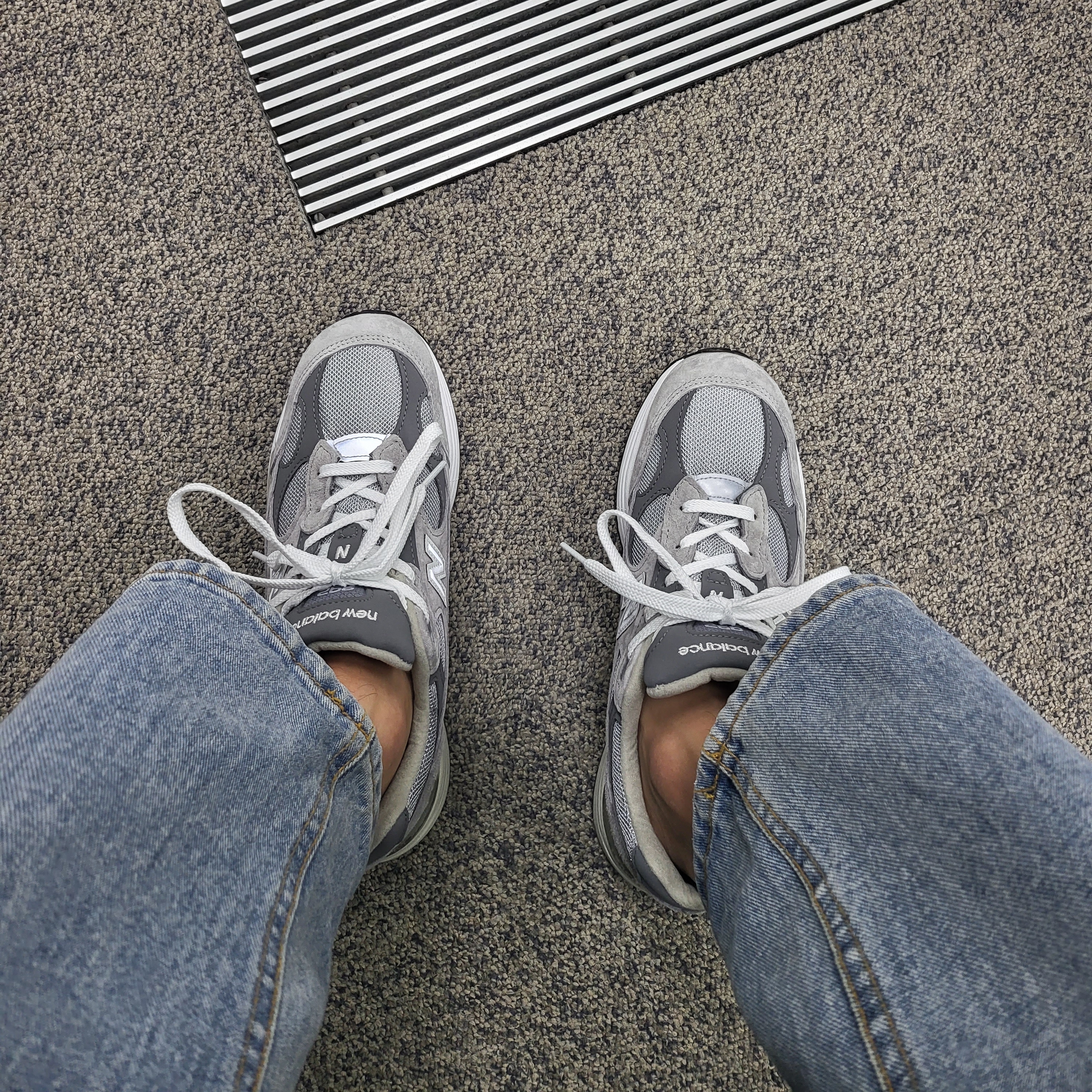 New Balance 992 Made in USA Grey - D Standard 착용 스타일
