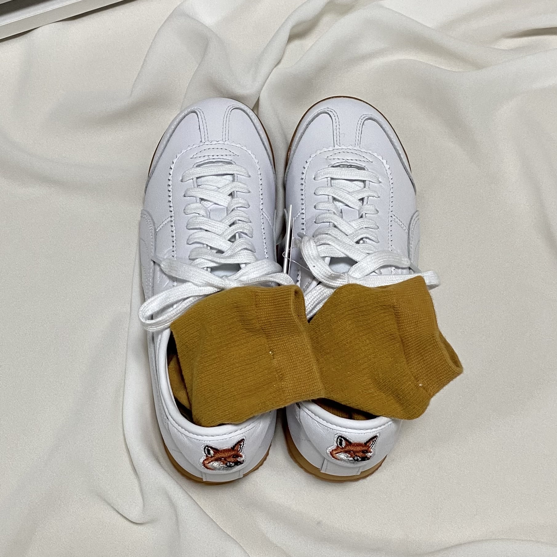 Puma x Maison Kitsune Roma White 착용 스타일 - 2