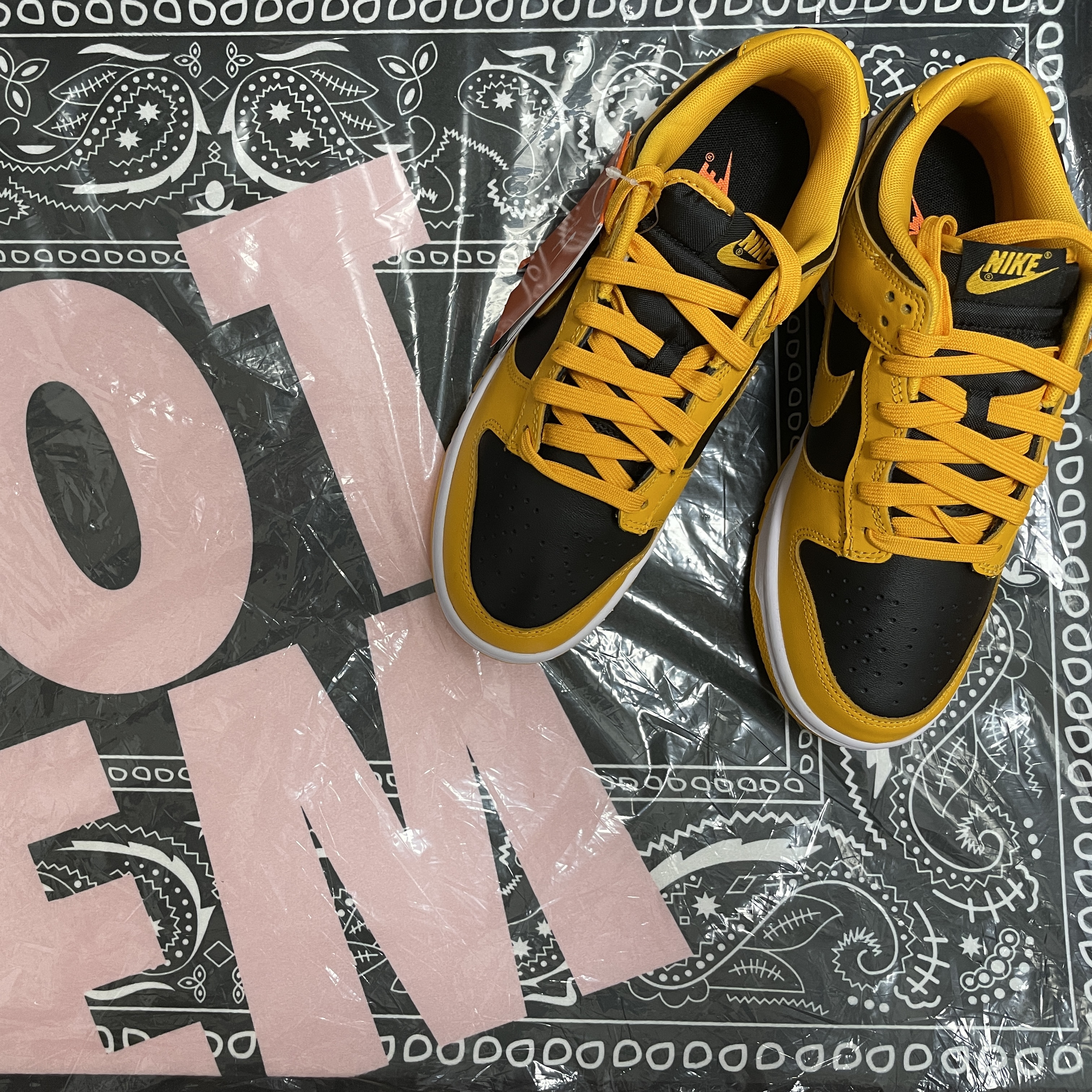 Nike Dunk Low Retro Championship Goldenrod 착용 스타일 - 2