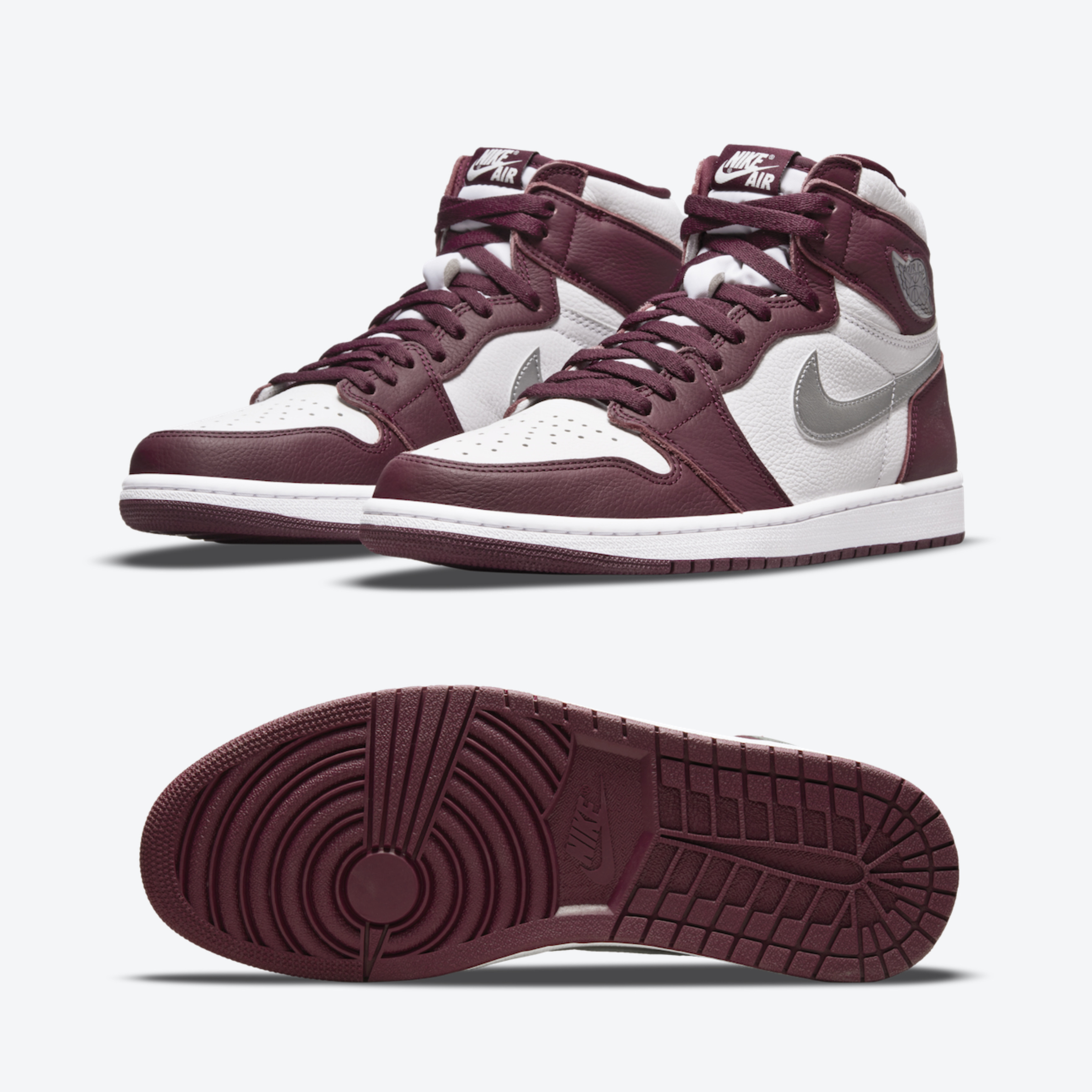 Jordan 1 Retro High OG Bordeaux, (GS) Jordan 1 Retro High OG Bordeaux 착용 스타일 - 2