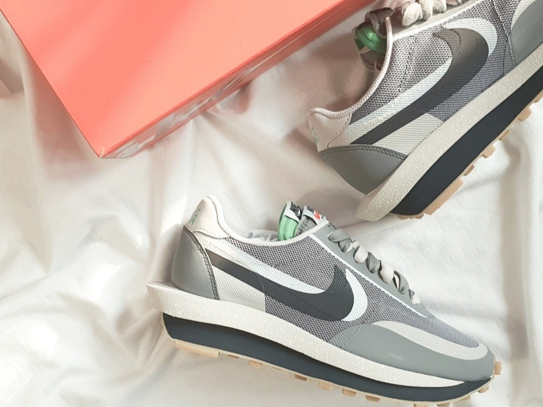 Nike x Sacai x Clot LDWaffle Cool Grey 착용 스타일 - 1
