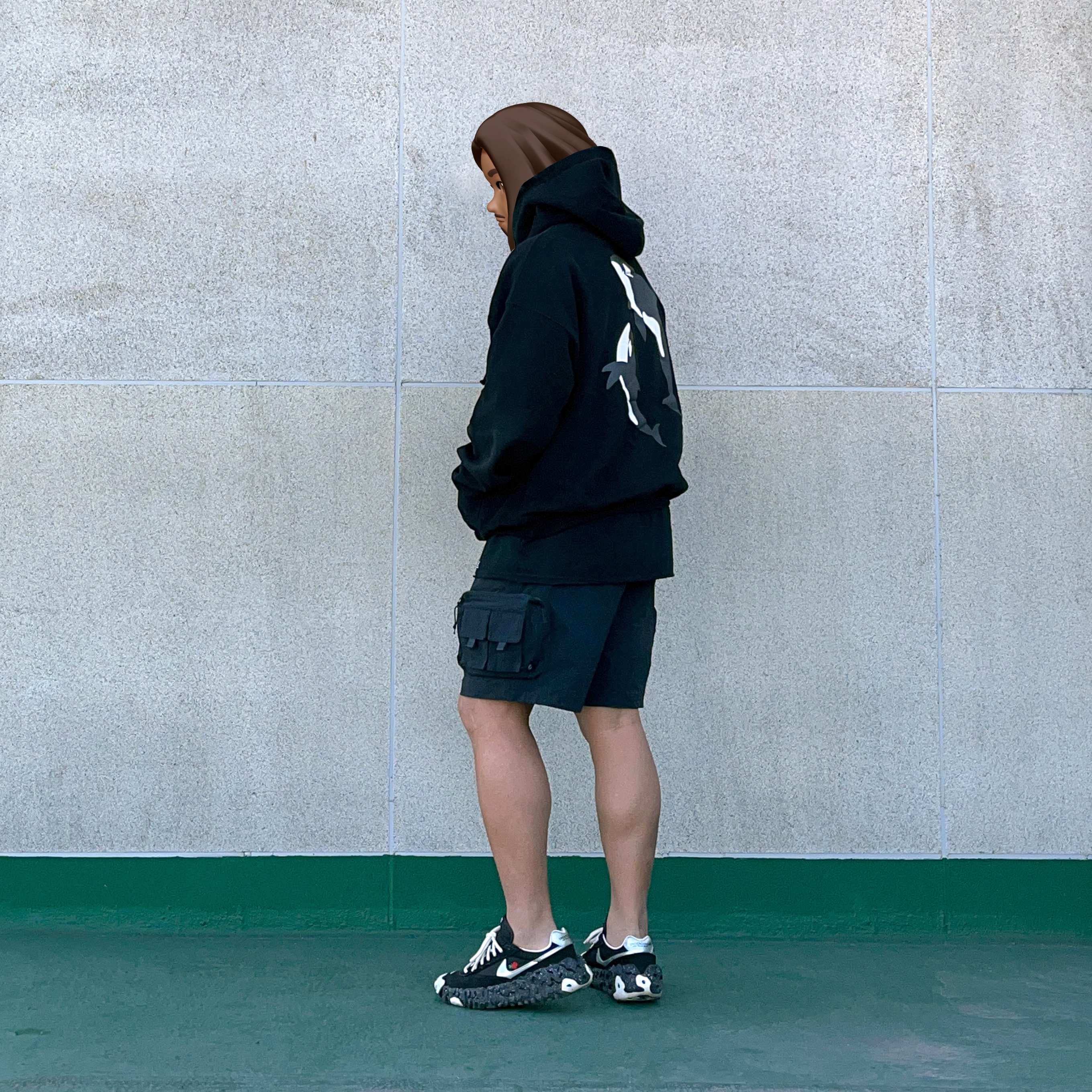 Nike x Undercover Overbreak SP Black 착용 스타일 - 2