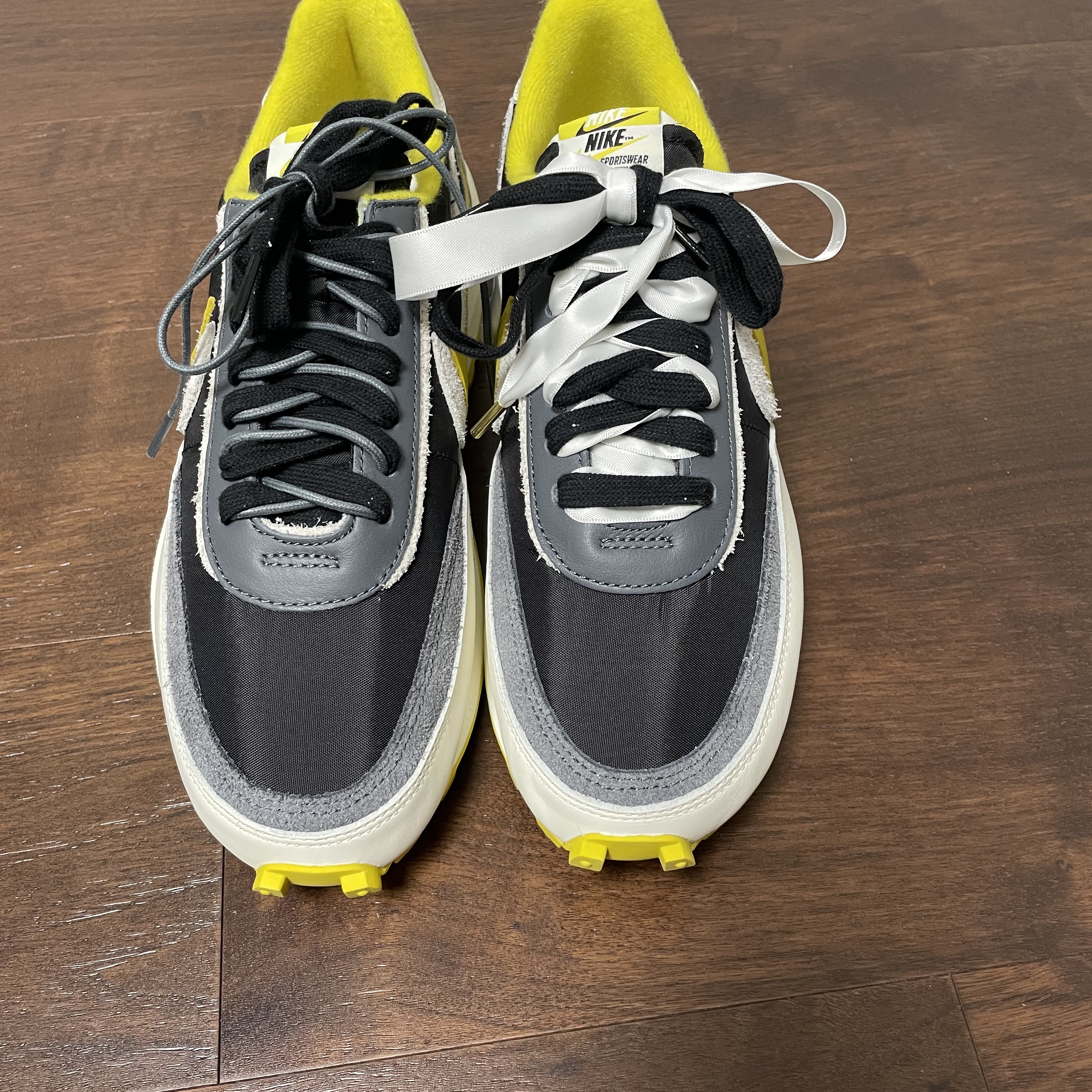 Nike x Sacai x Undercover LDWaffle Black Bright Citron 착용 스타일 - 1