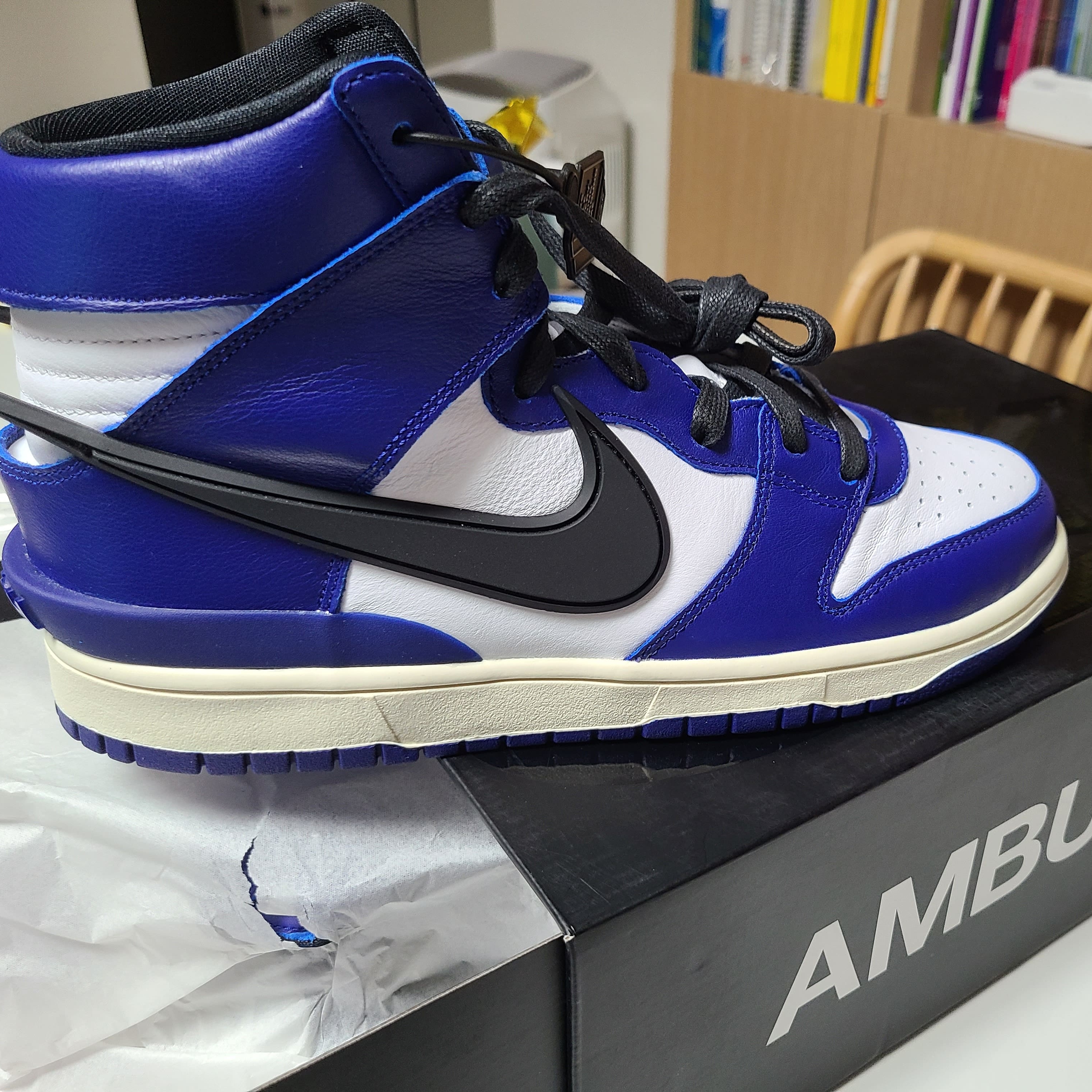 Nike x Ambush Dunk High Deep Royal Blue 착용 스타일