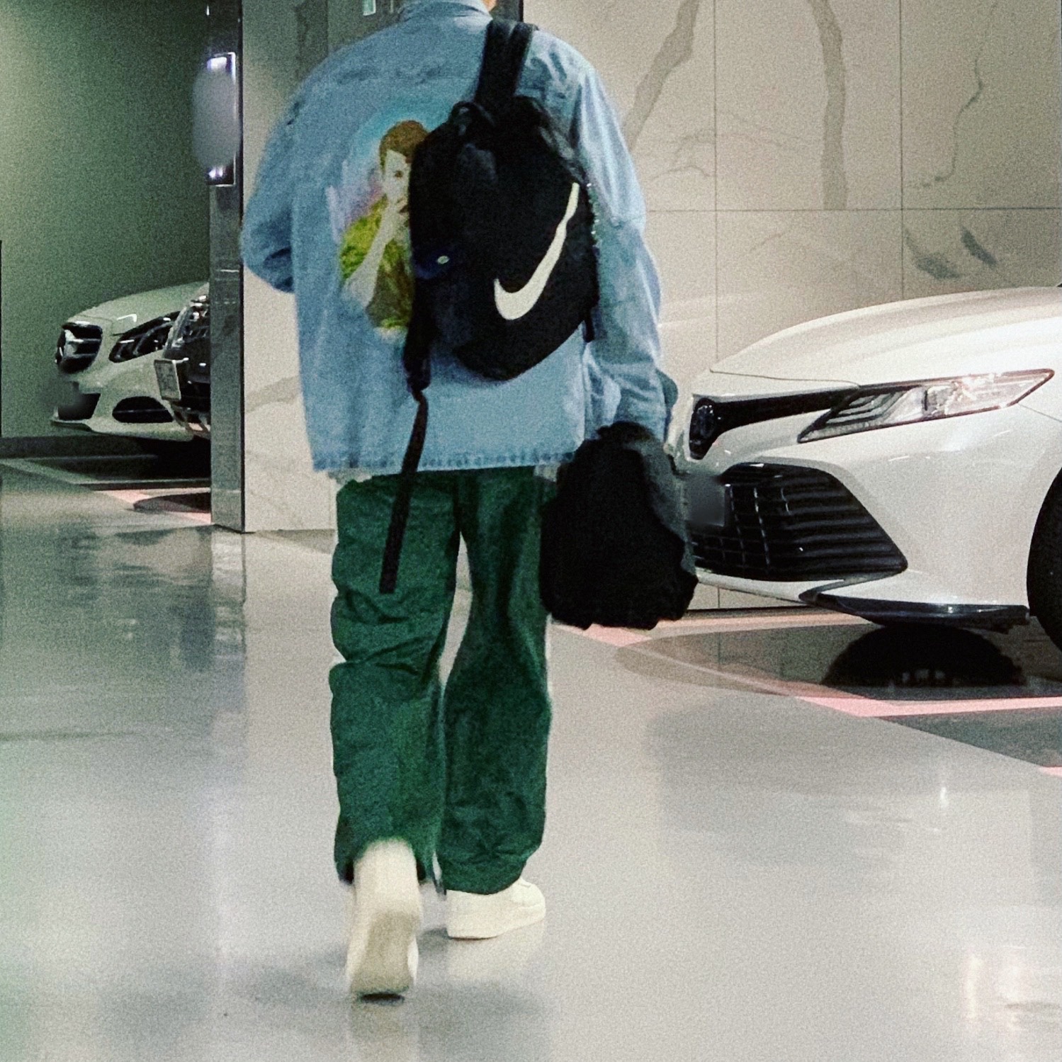 Nike x Comme des Garcons Homme Plus Air Force Mid White 착용 스타일 - 1