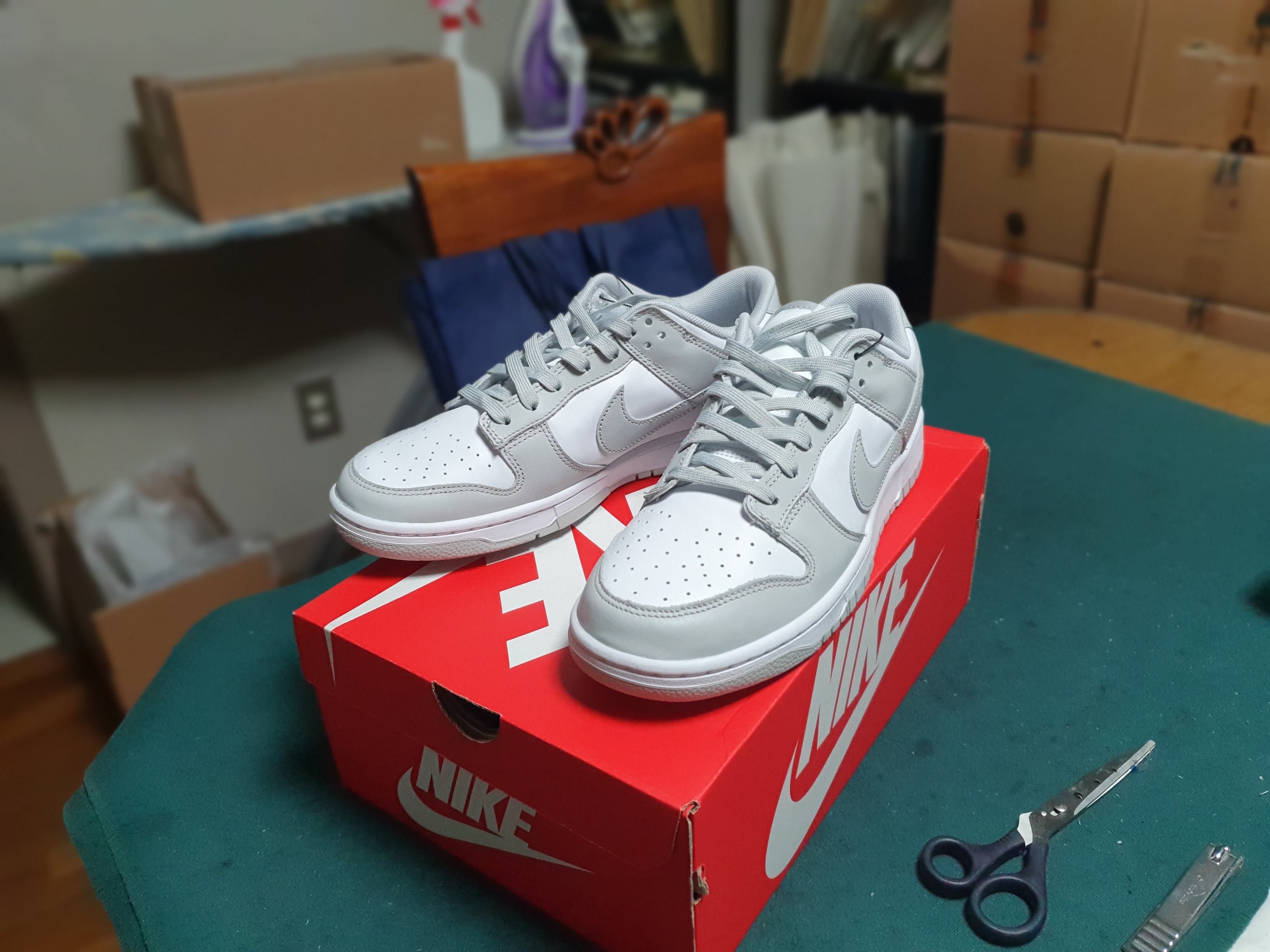 Nike Dunk Low Retro Grey Fog 착용 스타일 - 1