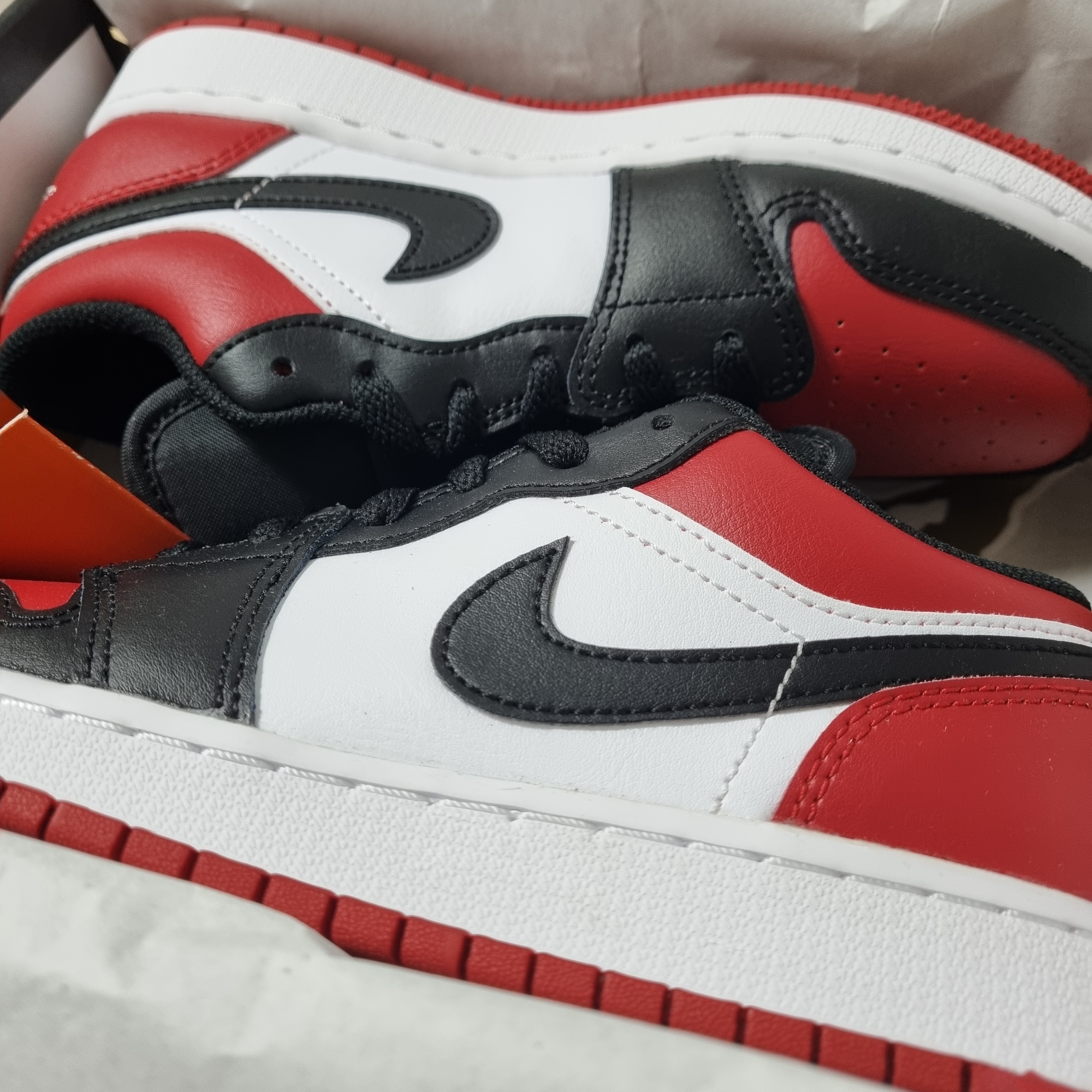 (GS) Jordan 1 Low Bred Toe 착용 스타일