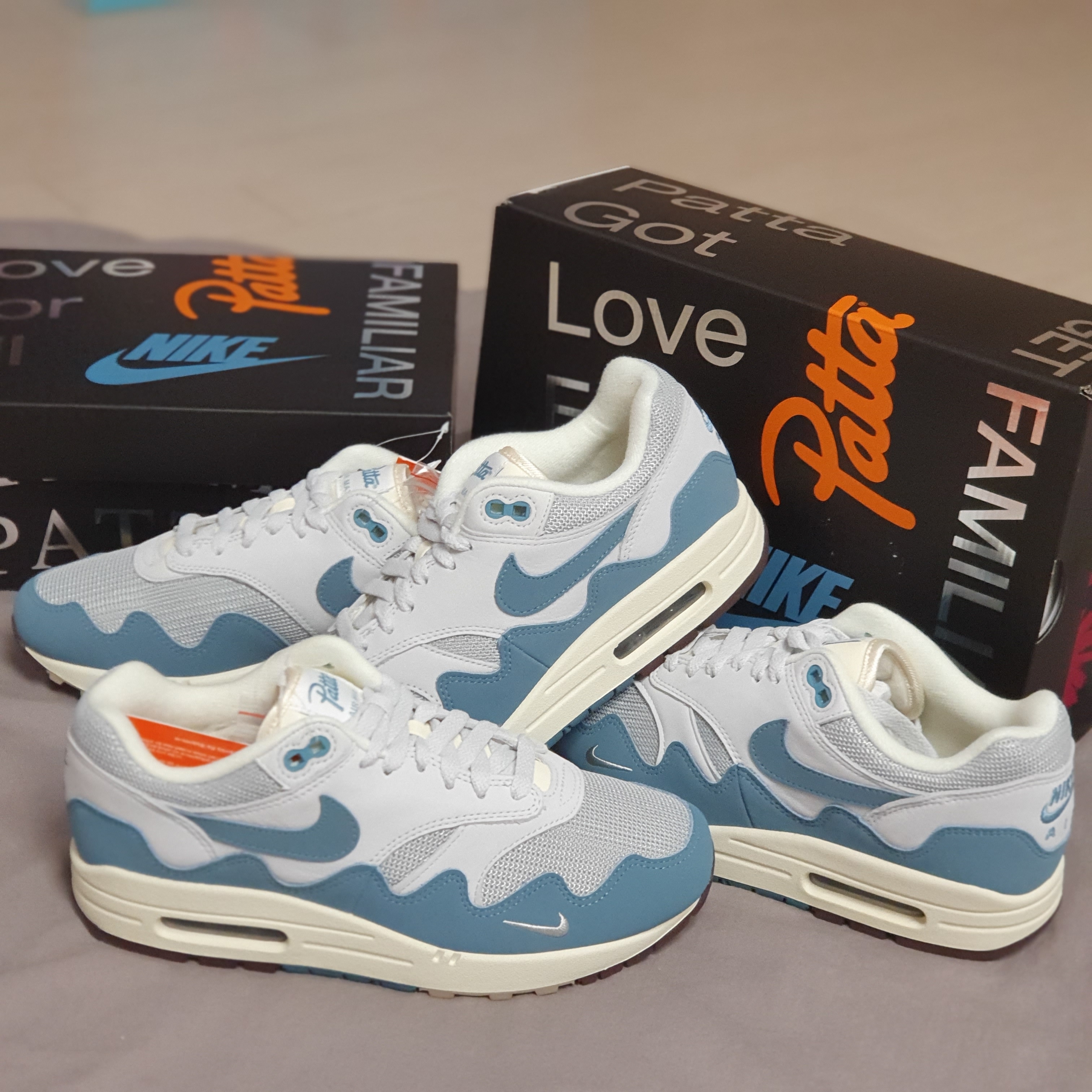 Nike x Patta Air Max 1 Noise Aqua 착용 스타일 - 1