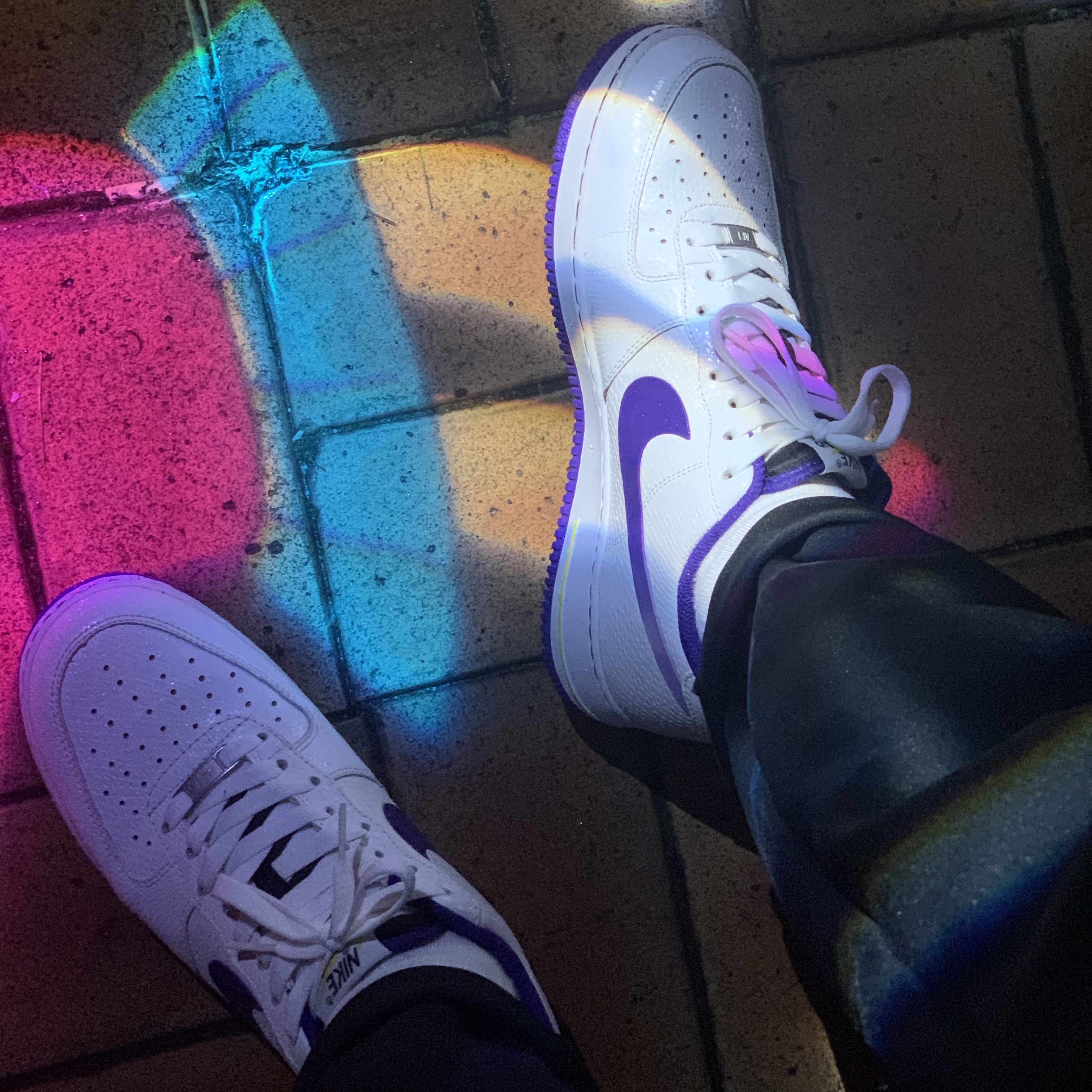 Nike Air Force 1 Low Snakeskin Lakers 착용 스타일 - 1