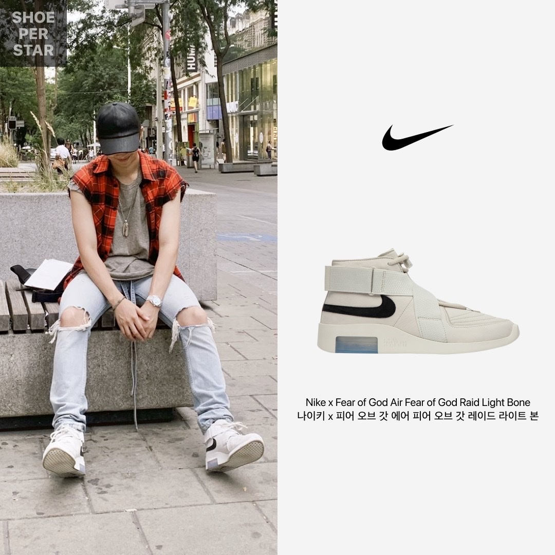Nike x Tom Sachs Mars Yard Shoe 2.0 Space Camp, Nike x Fear of God Air Fear of God Raid Light Bone 착용 스타일 - 3