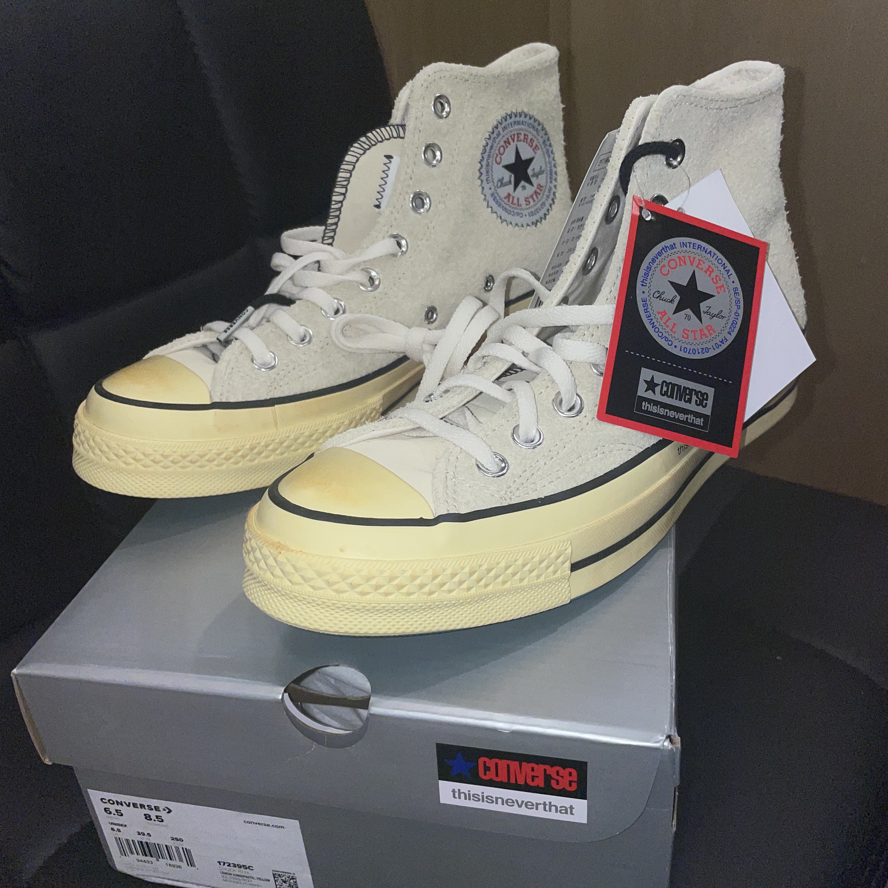 Converse x Thisisneverthat Chuck 70 High Lemon Icing 착용 스타일