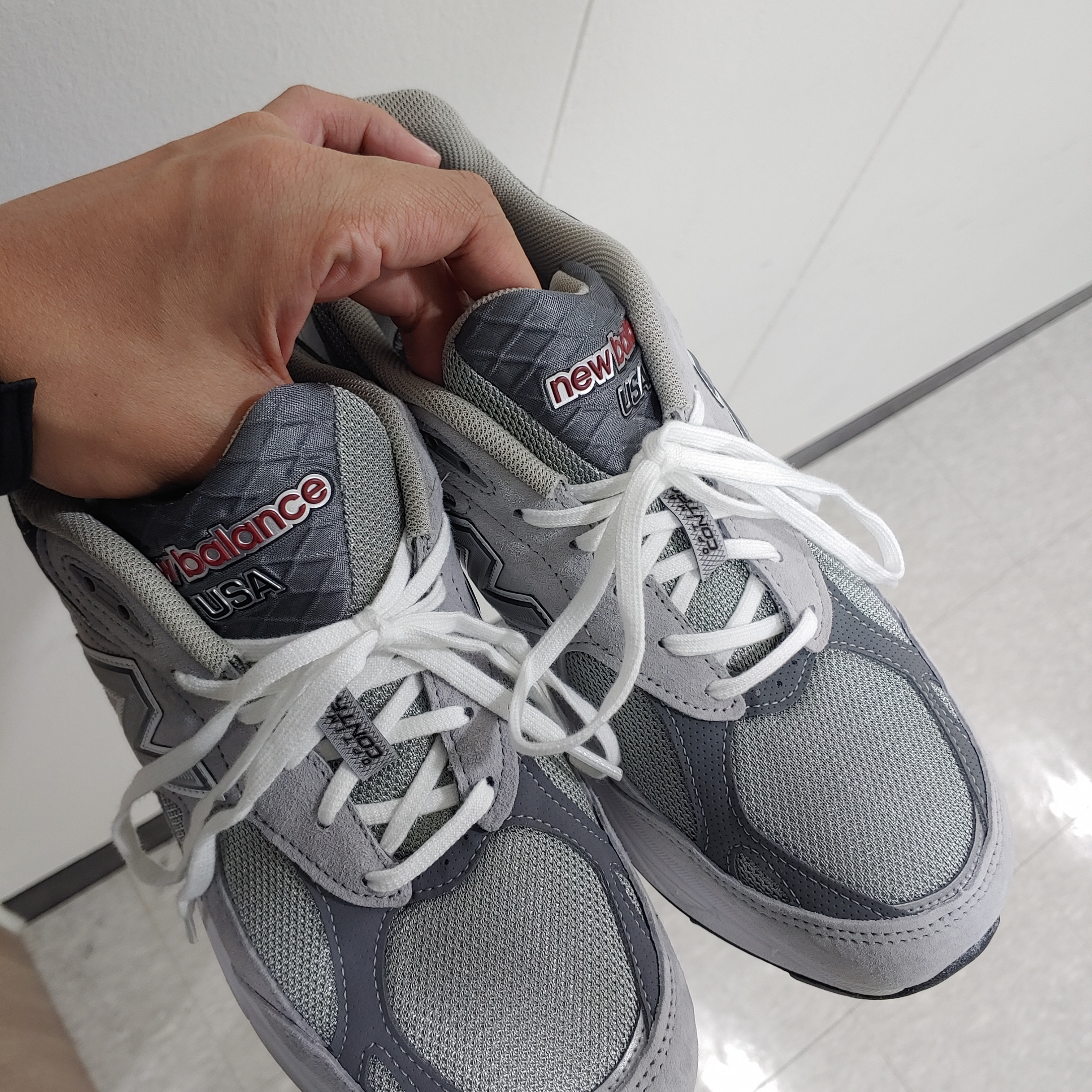 New Balance 990v3 Made in USA Grey - D Standard 착용 스타일