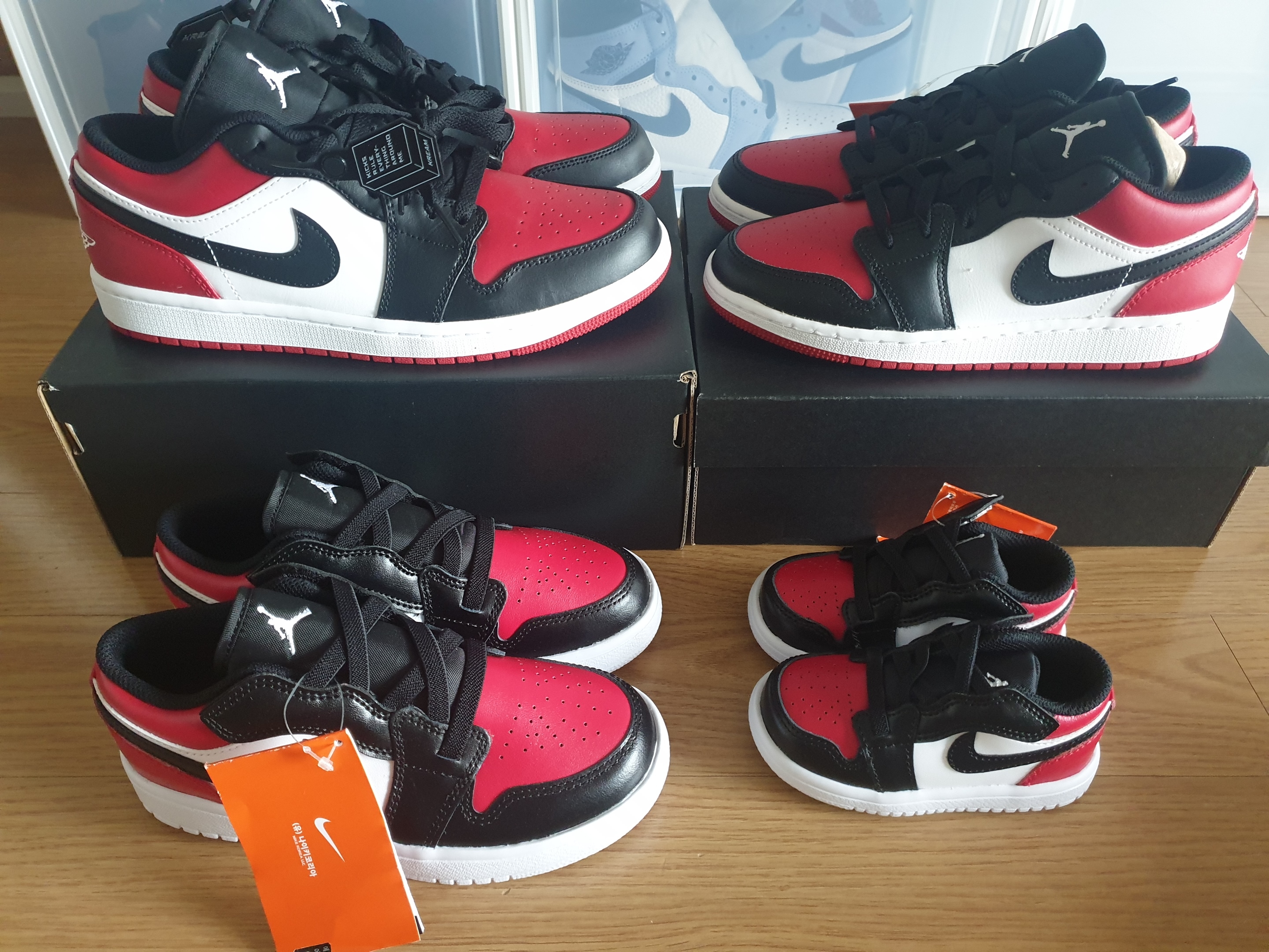 (GS) Jordan 1 Low Bred Toe, Jordan 1 Low Bred Toe 착용 스타일