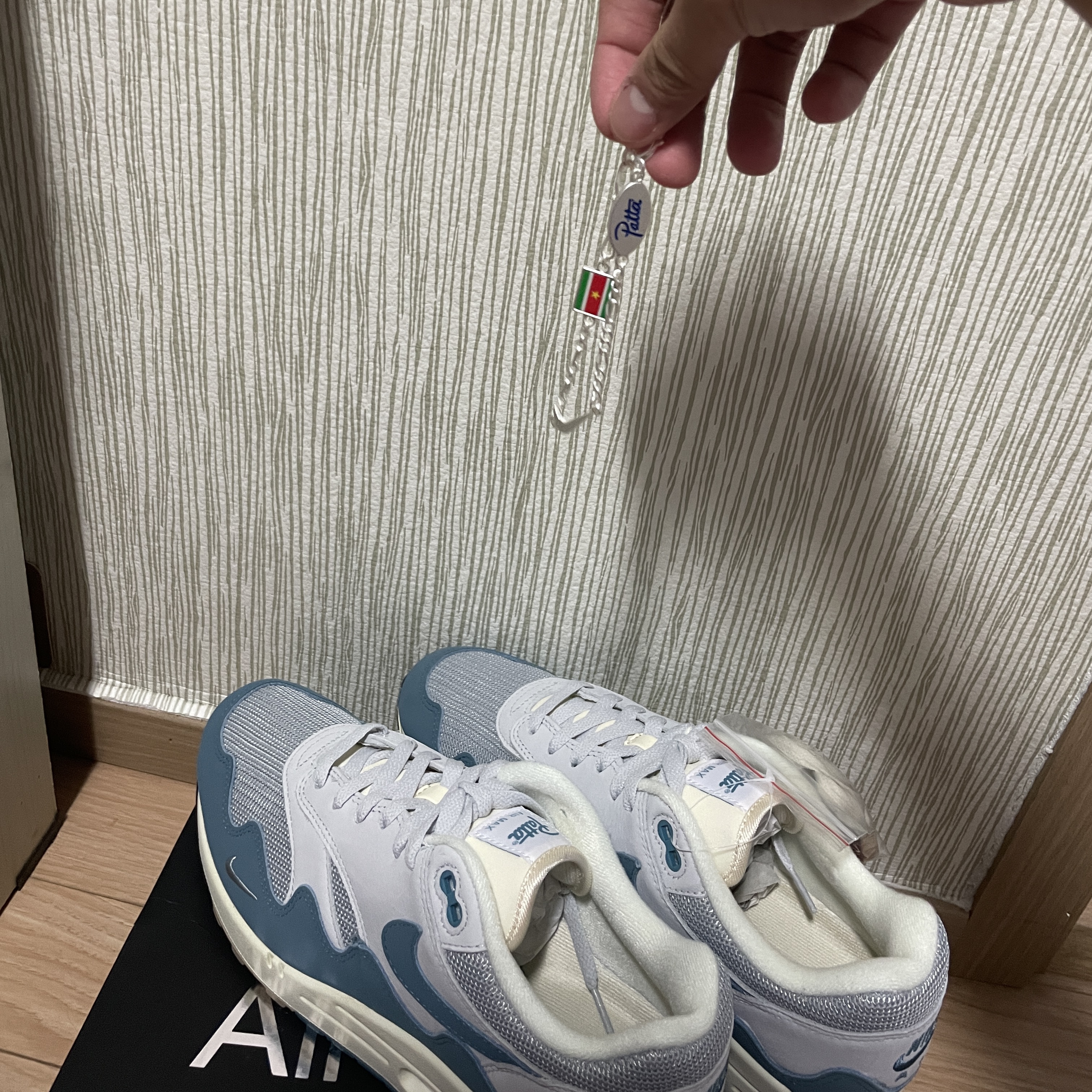 Nike x Patta Air Max 1 Noise Aqua 착용 스타일 - 3