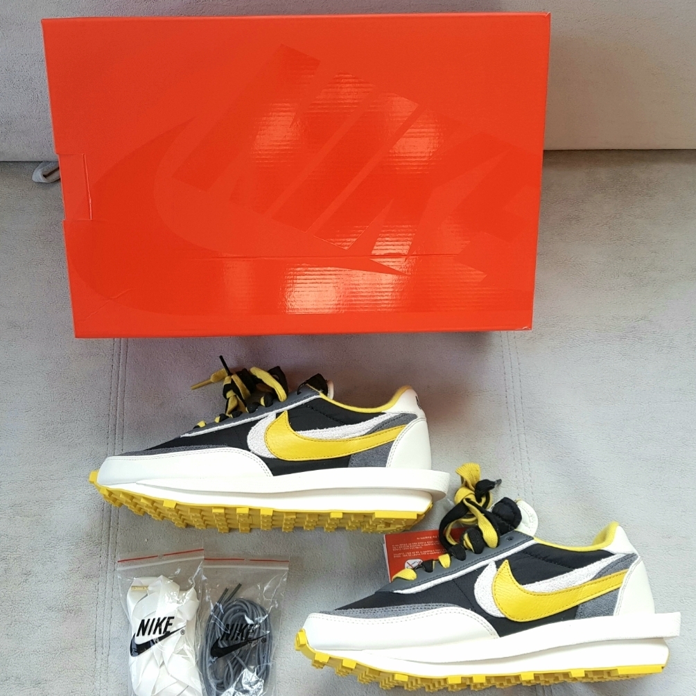 Nike x Sacai x Undercover LDWaffle Black Bright Citron 착용 스타일 - 1