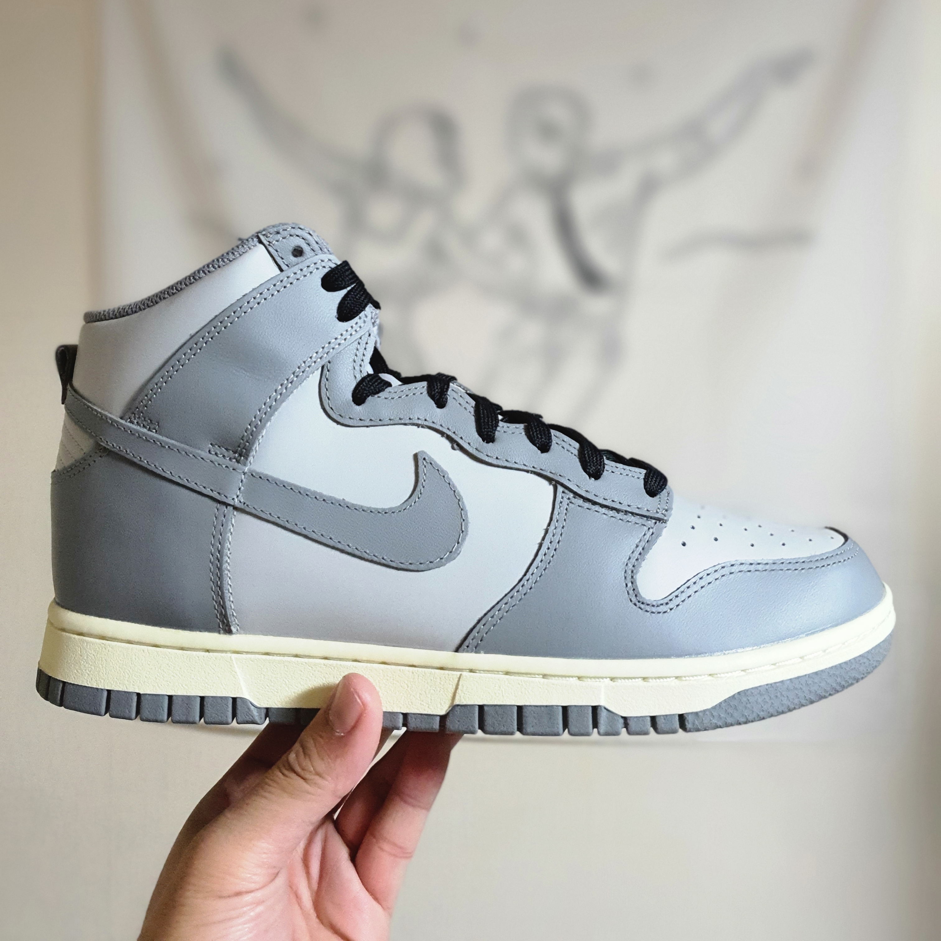 (W) Nike Dunk High Grey Fog 착용 스타일