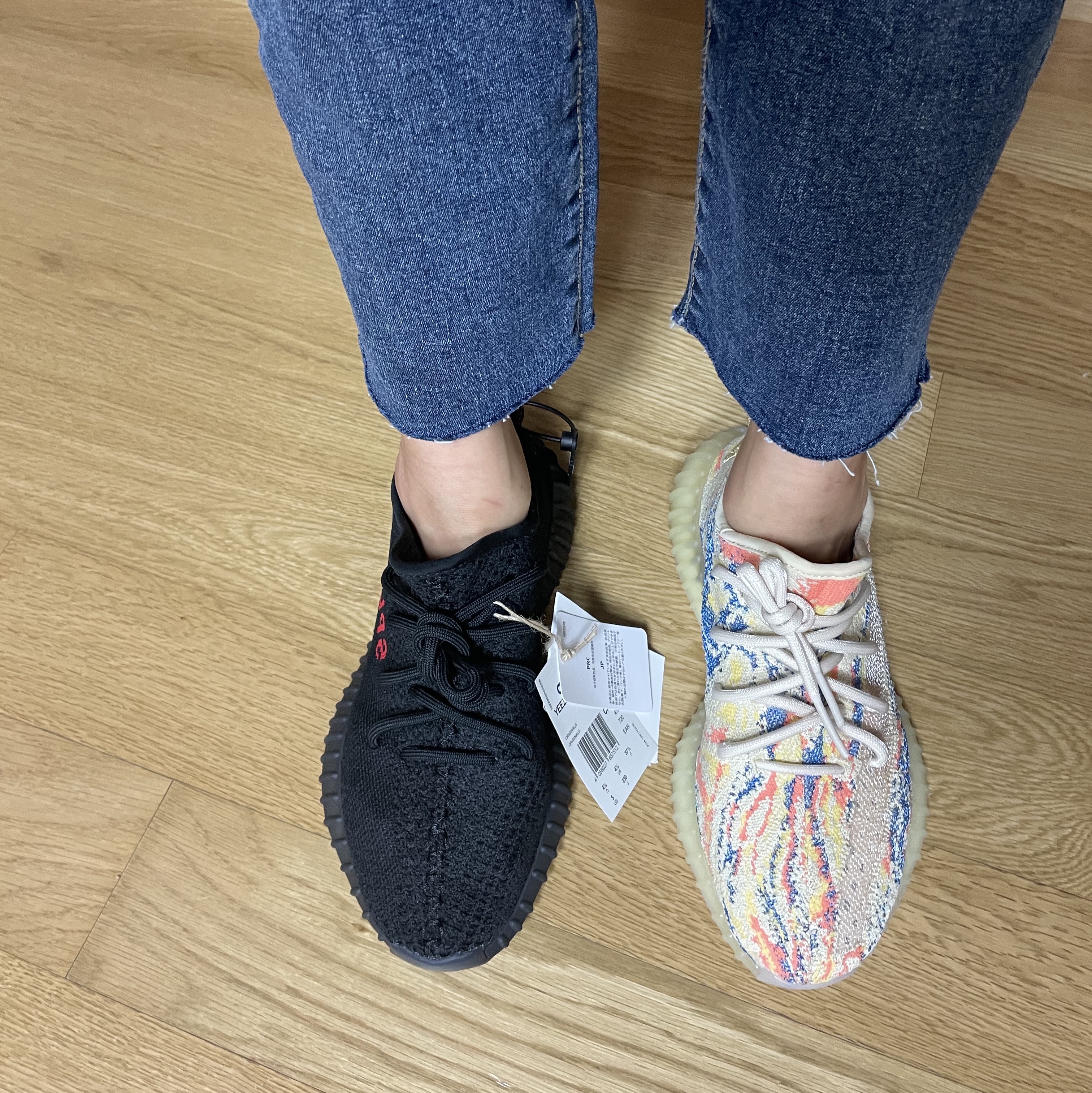 Adidas Yeezy Boost 350 V2 MX Oat 착용 스타일 - 3
