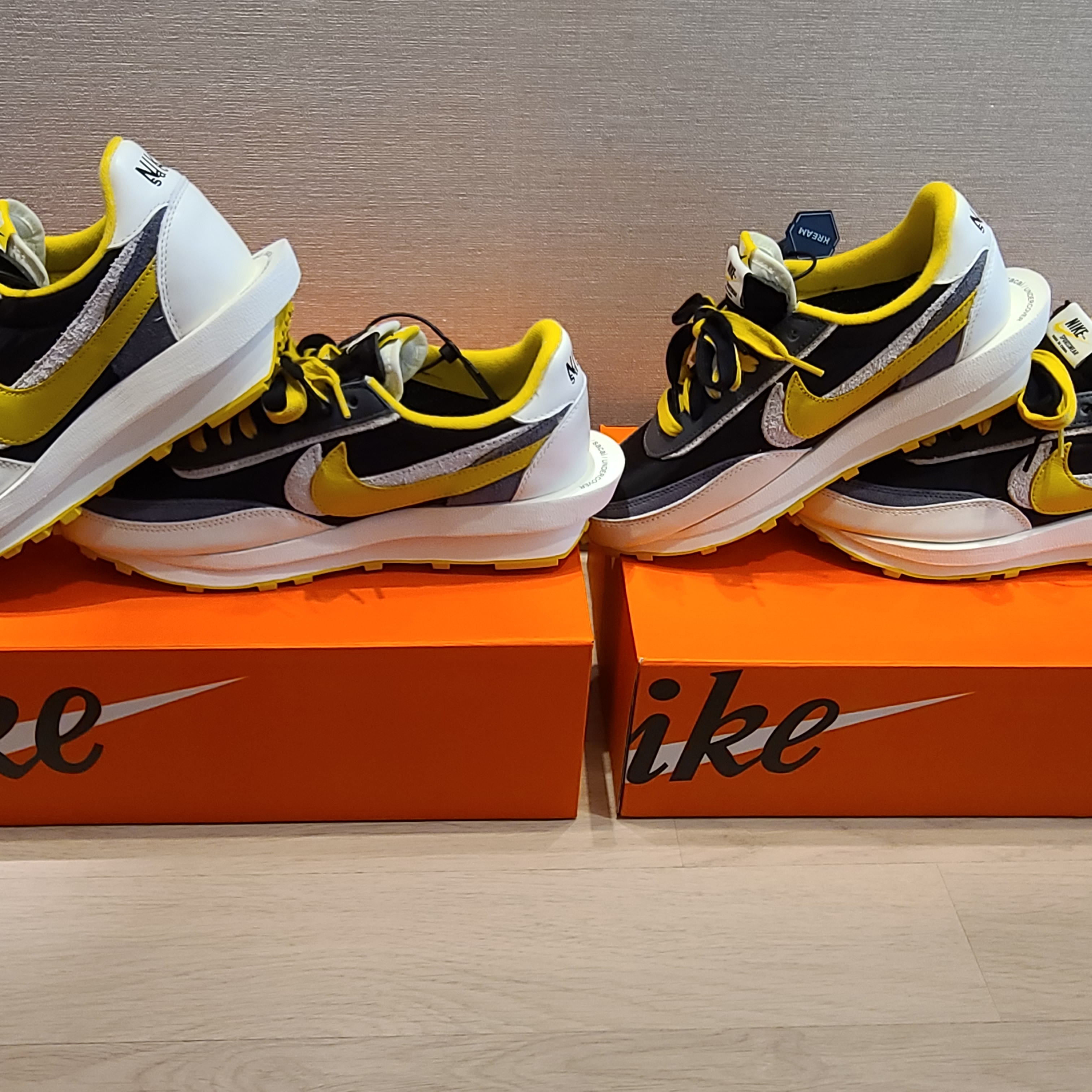 Nike x Sacai x Undercover LDWaffle Black Bright Citron 착용 스타일