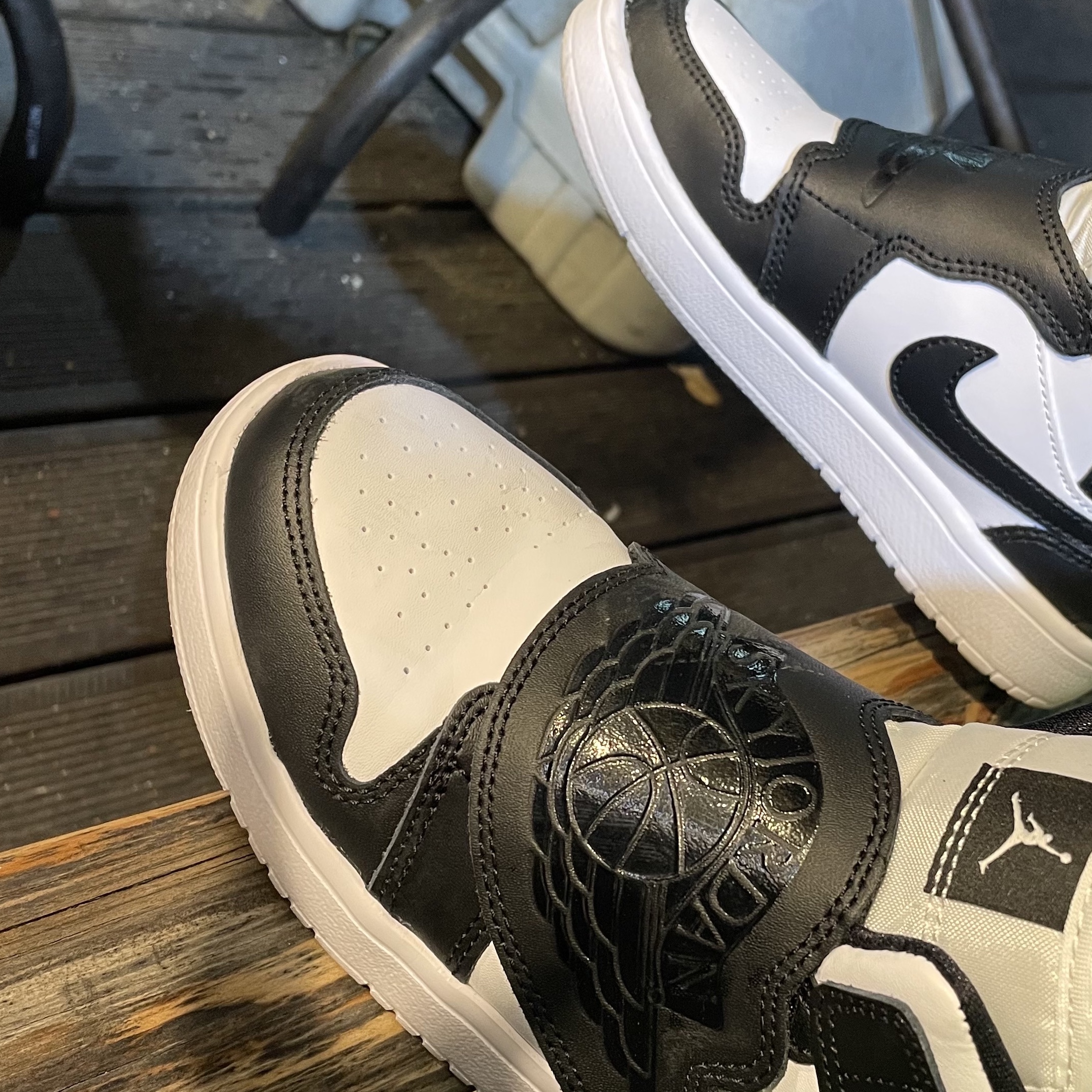 (PS) Sky Jordan 1 Black White 착용 스타일
